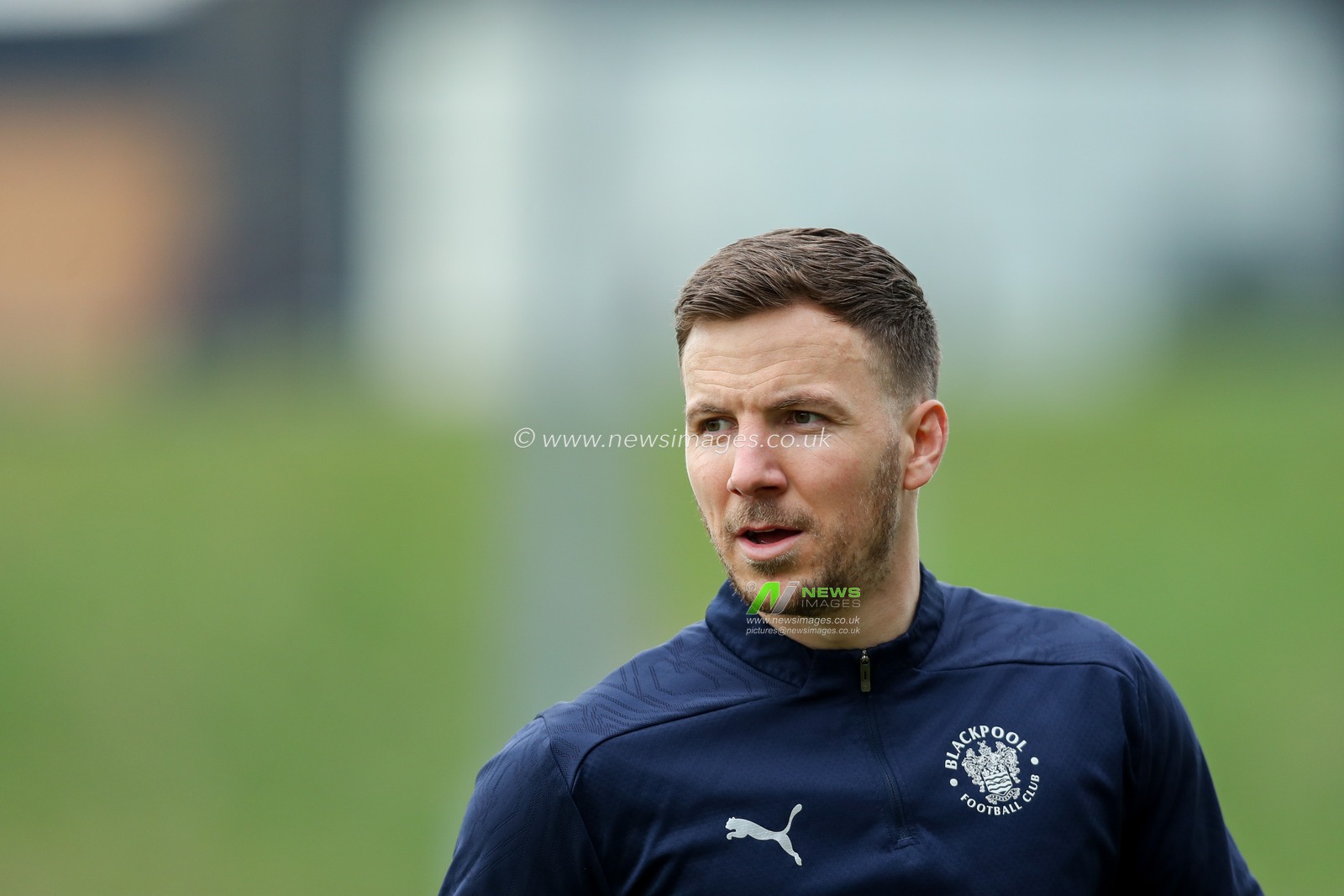 Lee Evans of Blackpool warms up prior to the Sky Bet League 1 match Northampton Town vs Blackpool at Sixfields Stadium, Northampton, United Kingdom, 22nd March 2025

(Photo by Izzy Poles/News Images)