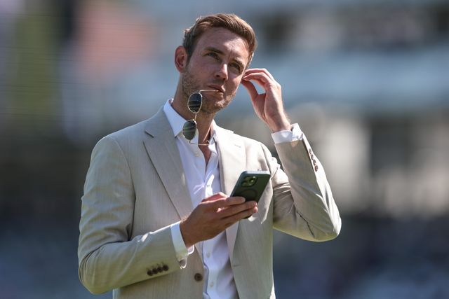 Broadcaster Stuart Broad is in attendance during the 3rd Rothesay Test Match Day 1 England v India at Lords, London, United Kingdom, 10th July 2025

(Photo by Mark Cosgrove/News Images)