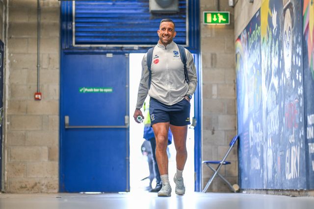 Paul Vaughan of Warrington Wolves arrives ahead of the Betfred Super League play-off Eliminator 2 Warrington Wolves v St Helens at Halliwell Jones Stadium, Warrington, United Kingdom, 28th September 2024

(Photo by Craig Thomas/News Images)