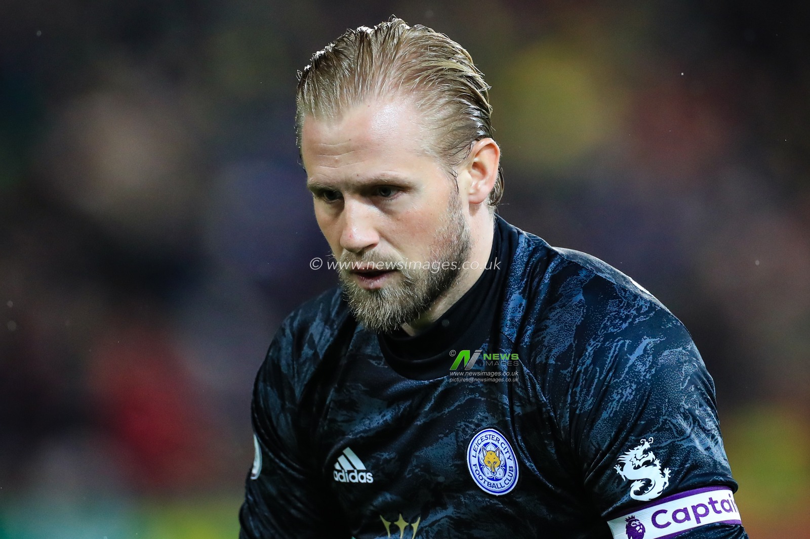28th February 2020, Carrow Road, Norwich, England; Premier League, Norwich City v Leicester City : Kasper Schmeichel (1) of Leicester City