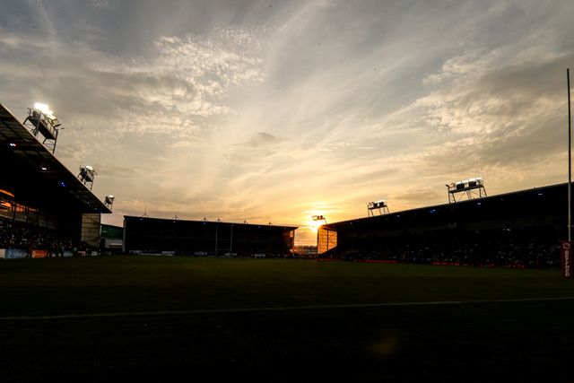 A general view of Halliwell Jones Stadium during the Betfred Super League round 23 match Warrington Wolves vs York Knights at The Halliwell Jones Stadium, Warrington, United Kingdom on 13 August 2026

(Photo by Alfie Cosgrove/News Images)