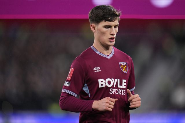 Ollie Scarles of West Ham United during the Emirates FA Cup Third Round match West Ham United vs Queens Park Rangers at London Stadium, London, United Kingdom, 11th January 2026

(Photo by Harvey Murphy/News Images)