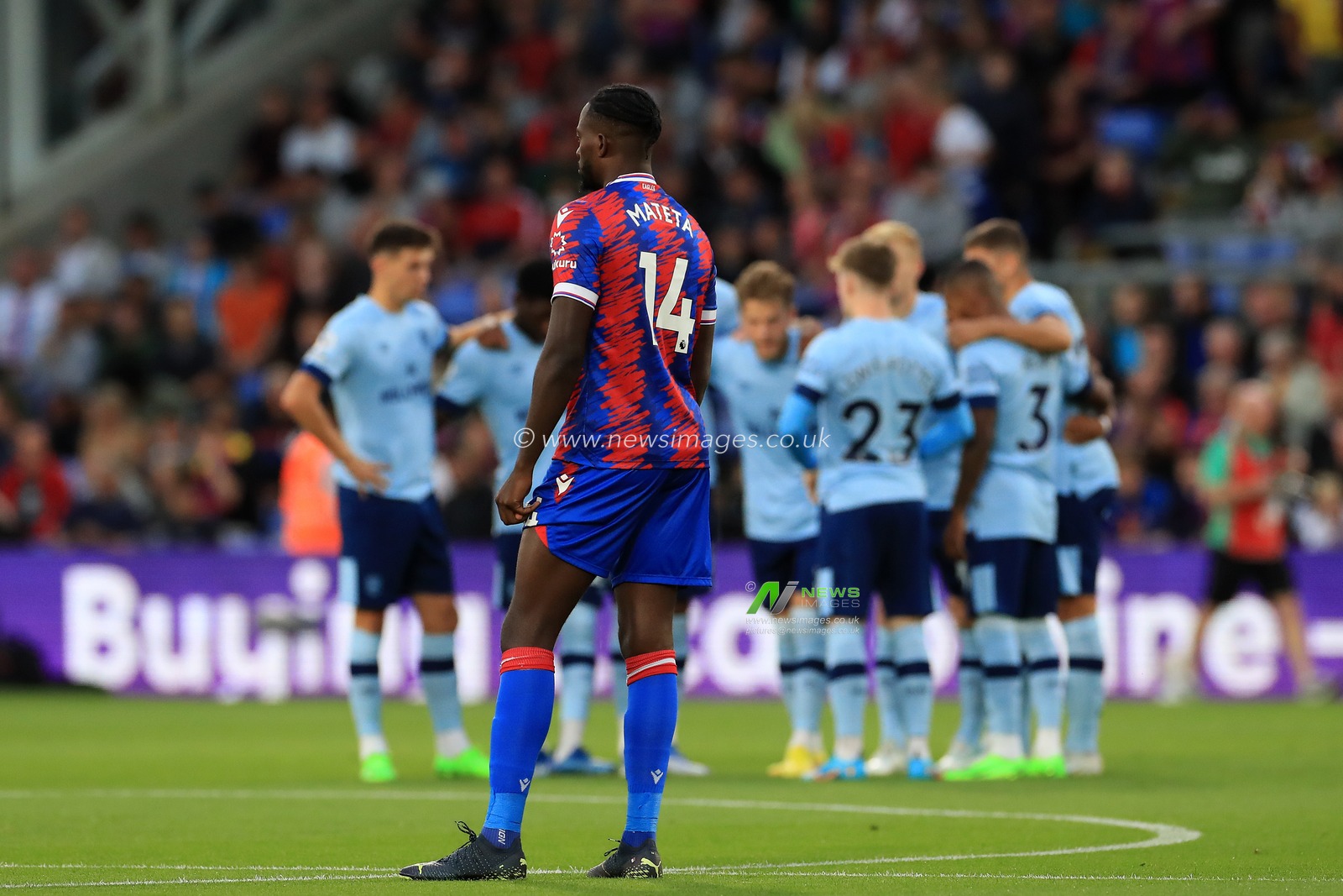 Jean-Philippe Mateta #14 of Crystal Palace seen prior to kick off.