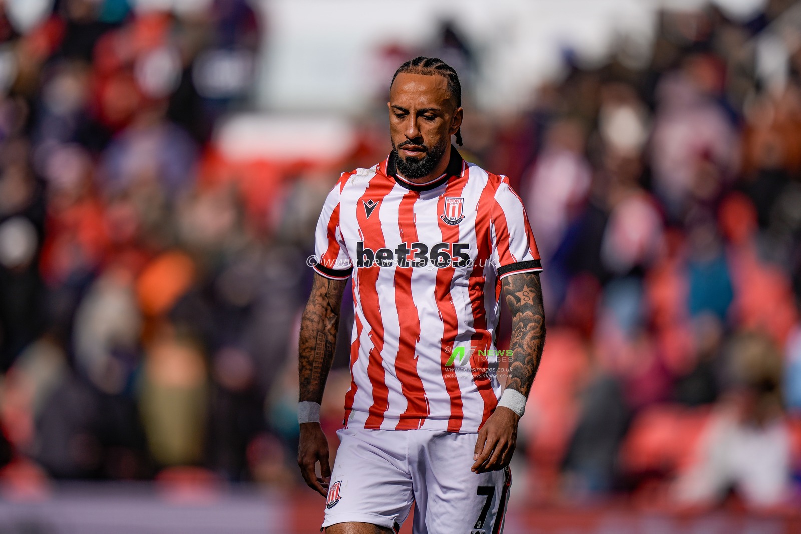 Sorba Thomas of Stoke City during the Sky Bet Championship match Stoke City vs Blackburn Rovers at Bet365 Stadium, Stoke On Trent, United Kingdom on 11 April 2026

(Photo by Maynard Manyowa/News Images)