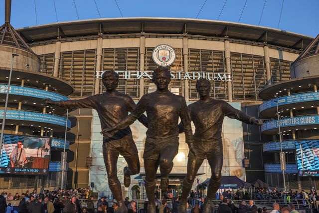 Manchester City’s permanent tribute to legendary trio Colin Bell, Francis Lee, and Mike Summerbee during the Premier League match Manchester City vs Nottingham Forest at Etihad Stadium, Manchester, United Kingdom on 04 March 2026

(Photo by Mark Cosgrove/News Images)