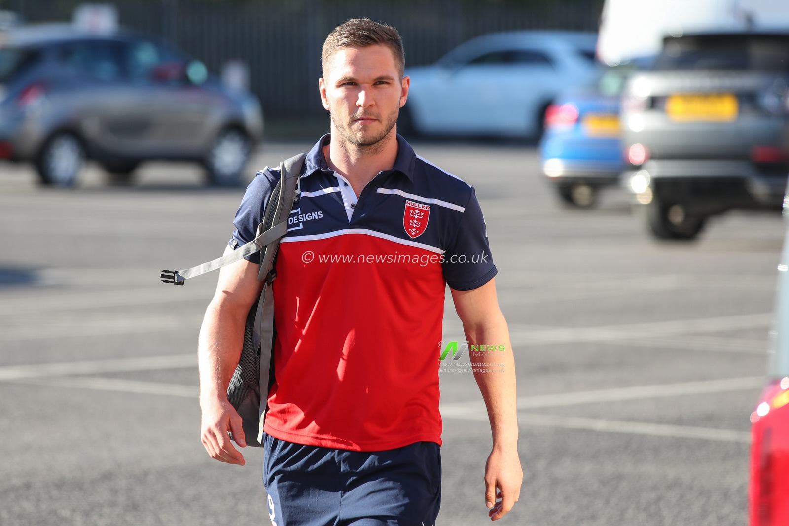 Matt Parcell #9 of Hull KR  arrives at Sewell Group Craven Park ahead of this evening fixture