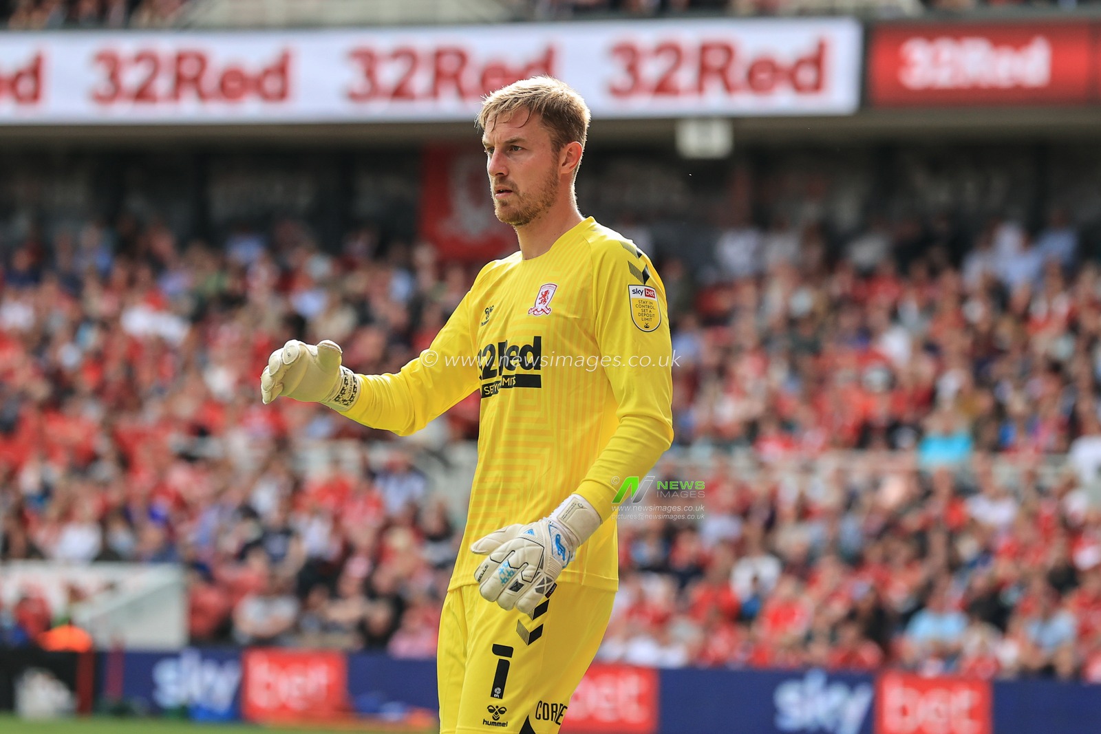 Joe Lumley #1 of Middlesbrough during the game