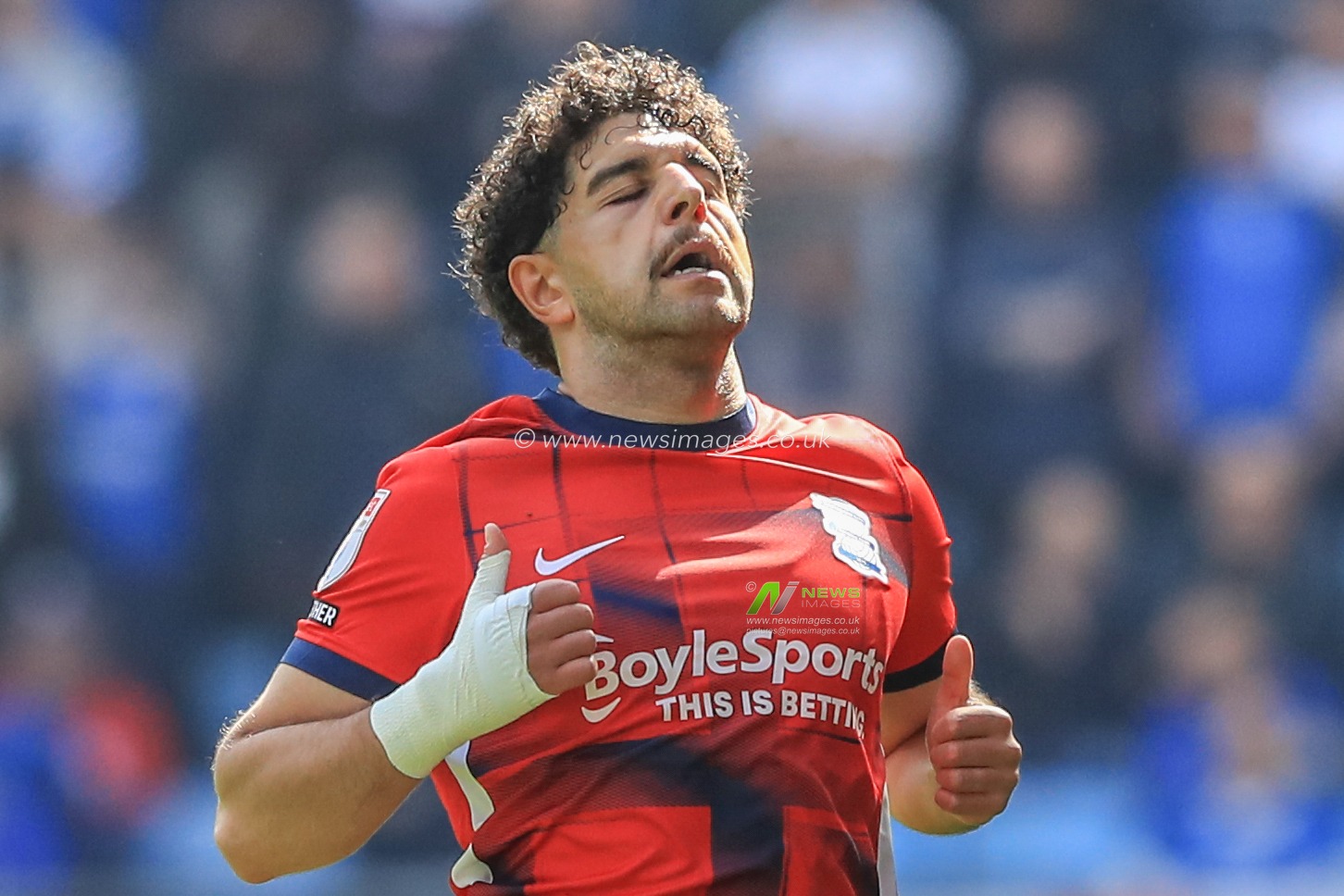 Reda Khadra #17 of Birmingham City during the Sky Bet Championship match Coventry City vs Birmingham City at Coventry Building Society Arena, Coventry, United Kingdom, 29th April 2023

(Photo by Alfie Cosgrove/News Images)