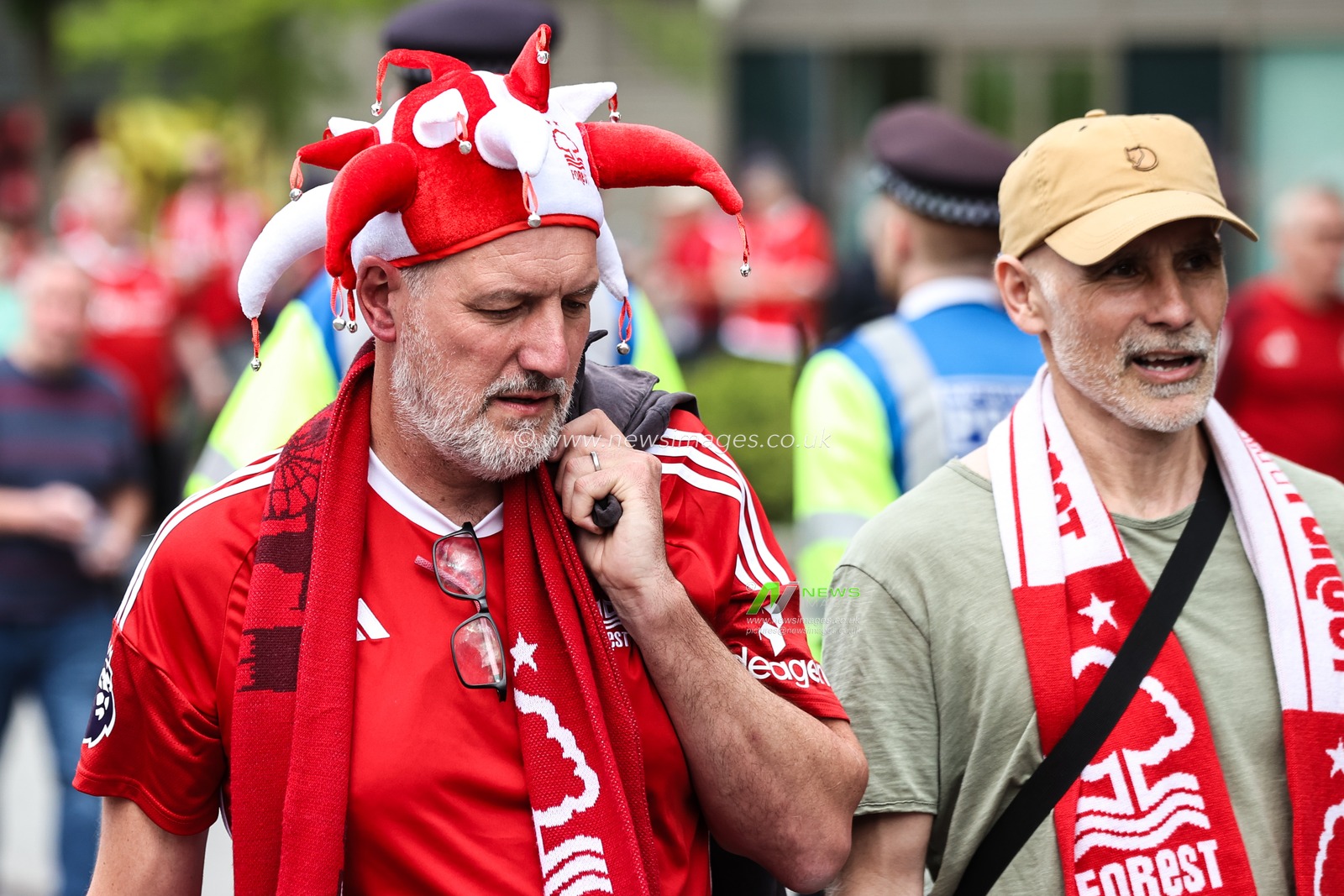 Nottingham Forest fans ahead of the Emirates FA Cup Semi-Final match Nottingham Forest vs Manchester City at Wembley Stadium, London, United Kingdom, 26th April 2025

(Photo by Alfie Cosgrove/News Images)