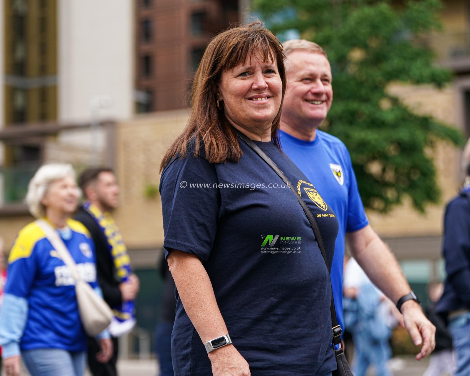 Wimbledon fan smiling ahead of the Sky Bet League 2 Playoff Final match AFC Wimbledon vs Walsall at Wembley Stadium, London, United Kingdom, 26th May 2025

(Photo by Harvey Murphy/News Images)