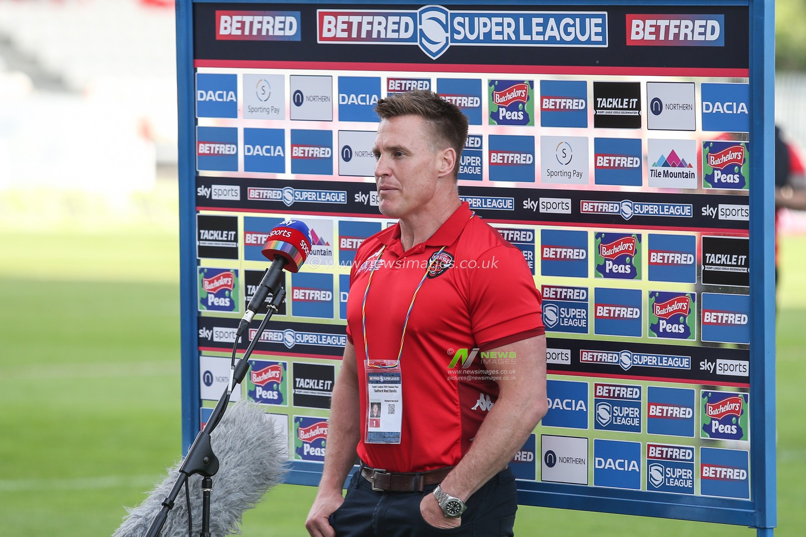 Richard Marshall Head Coach of Salford Red Devils prior Hull KR v Salford Red Devils fixture