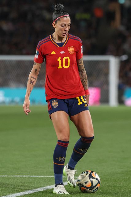 Jennifer Hermoso #10 of Spain holds the ball during the FIFA Women's World Cup 2023 Final match Spain Women vs England Women at Stadium Australia, Sydney, Australia, 20th August 2023

(Photo by Patrick Hoelscher/News Images)