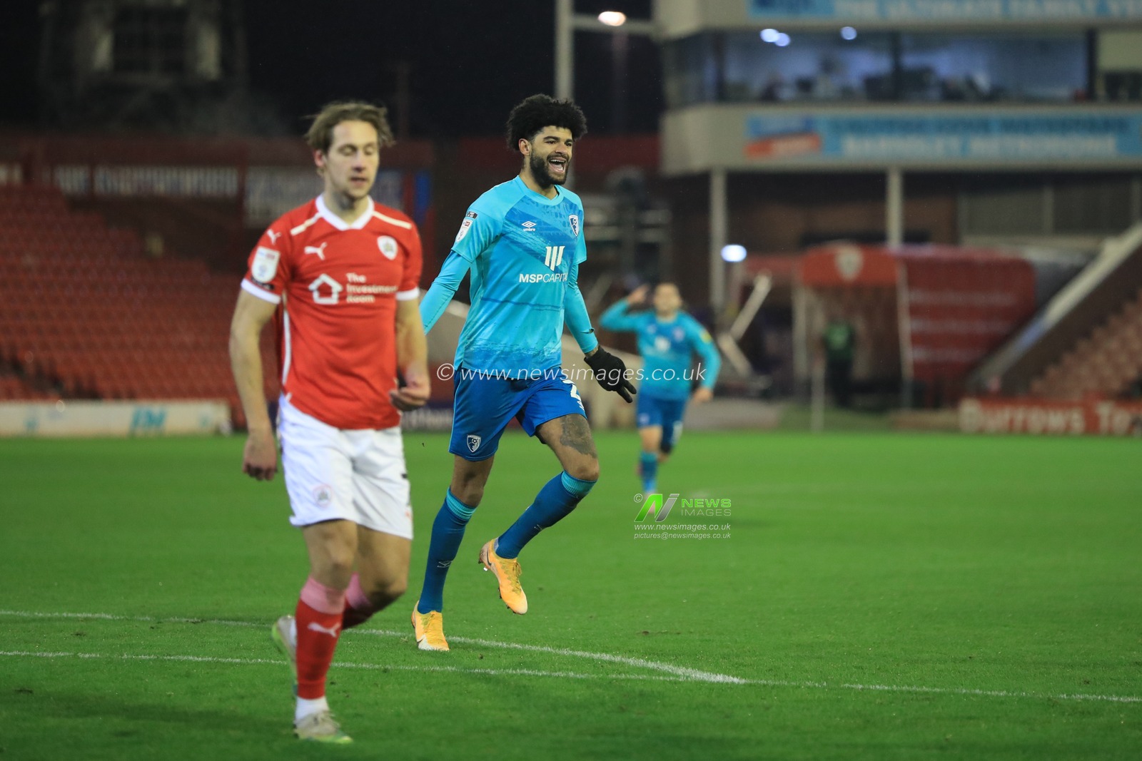 Philip Billing #29 of Bournemouth celebrates his goal to make it 0-1