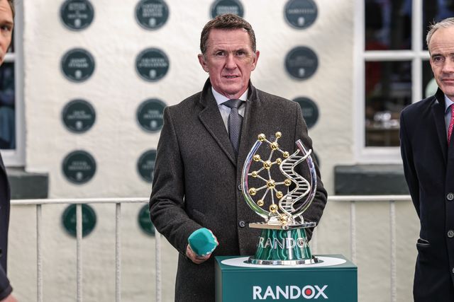 A P McCoy aka Tony McCoy speaks to ITV with the Grand National Trophy during the Randox Grand National 2025 Day 3 Grand National Day at Aintree Racecourse, Liverpool, United Kingdom, 5th April 2025

(Photo by Mark Cosgrove/News Images)