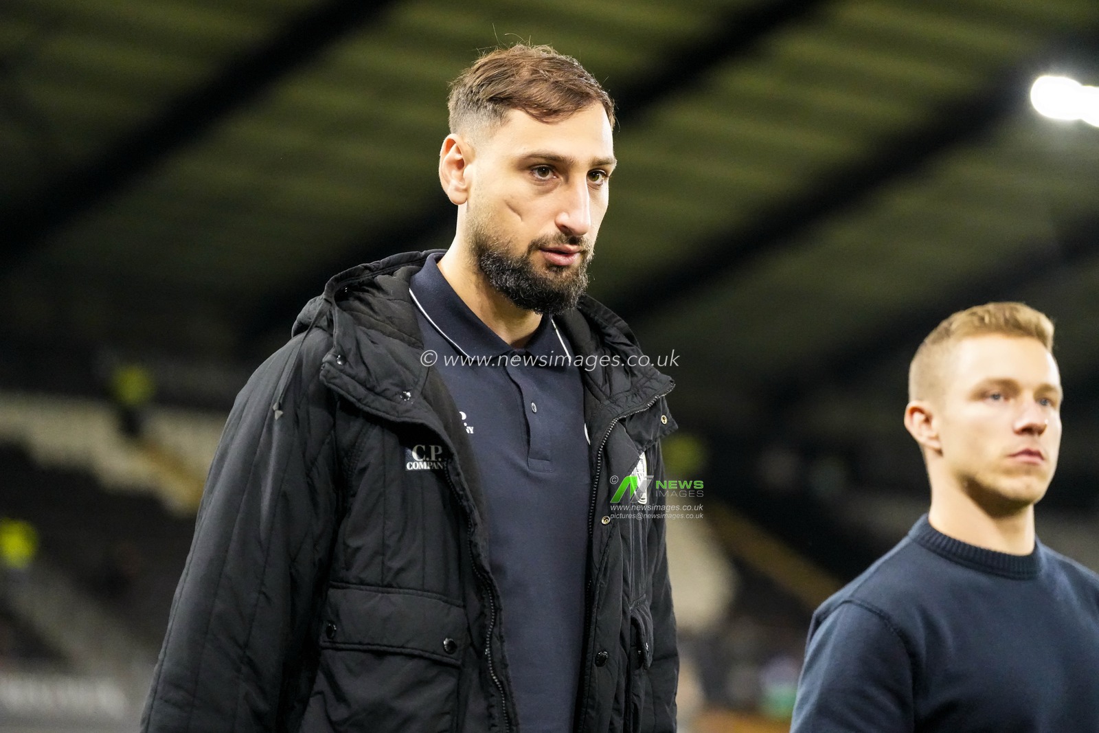 Manchester City goalkeeper Gianluigi Donnarumma arrives at the Swansea.com Stadium ahead of  the Carabao Cup Last 16 Swansea City vs Manchester City at Swansea.com Stadium, Swansea, United Kingdom, 29th October 2025

(Photo by Andrew Lewis/News Images)

*** GER AUT SUI OUT ***