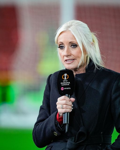 TNT Sports pundit Lynsey Hipgrave during the UEFA Europa League 
Knockout Round Play-offs match Nottingham Forest vs Fenerbahce at City Ground, Nottingham, United Kingdom on 26 February 2026

(Photo by Maynard Manyowa/News Images)