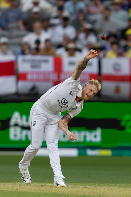 Ben Stokes (c) of England bowls during the NRMA Insurance Ashes First Test Day 2 Australia vs England at Optus Stadium, Perth, Australia, 22nd November 2025

(Photo by Santanu Banik/News Images)

*** GER AUT SUI OUT ***