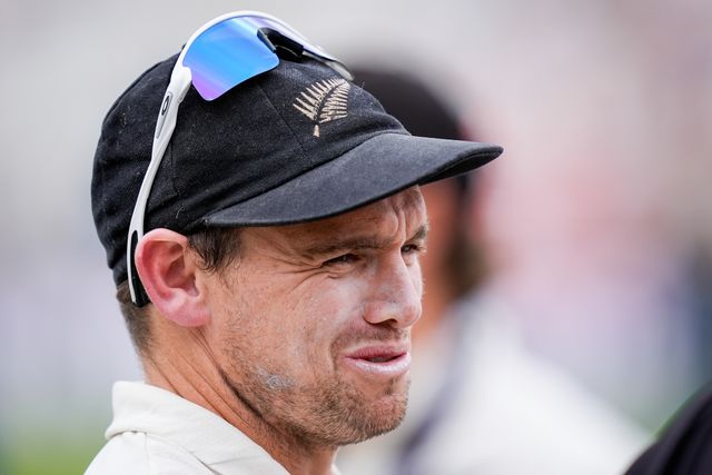 New Zealand captain Tom Latham during the post match presentations during the 3rd Rothesay Test Match Day 5 match England vs New Zealand at Trent Bridge, Nottingham, United Kingdom on 29 June 2026

(Photo by Maynard Manyowa/News Images)