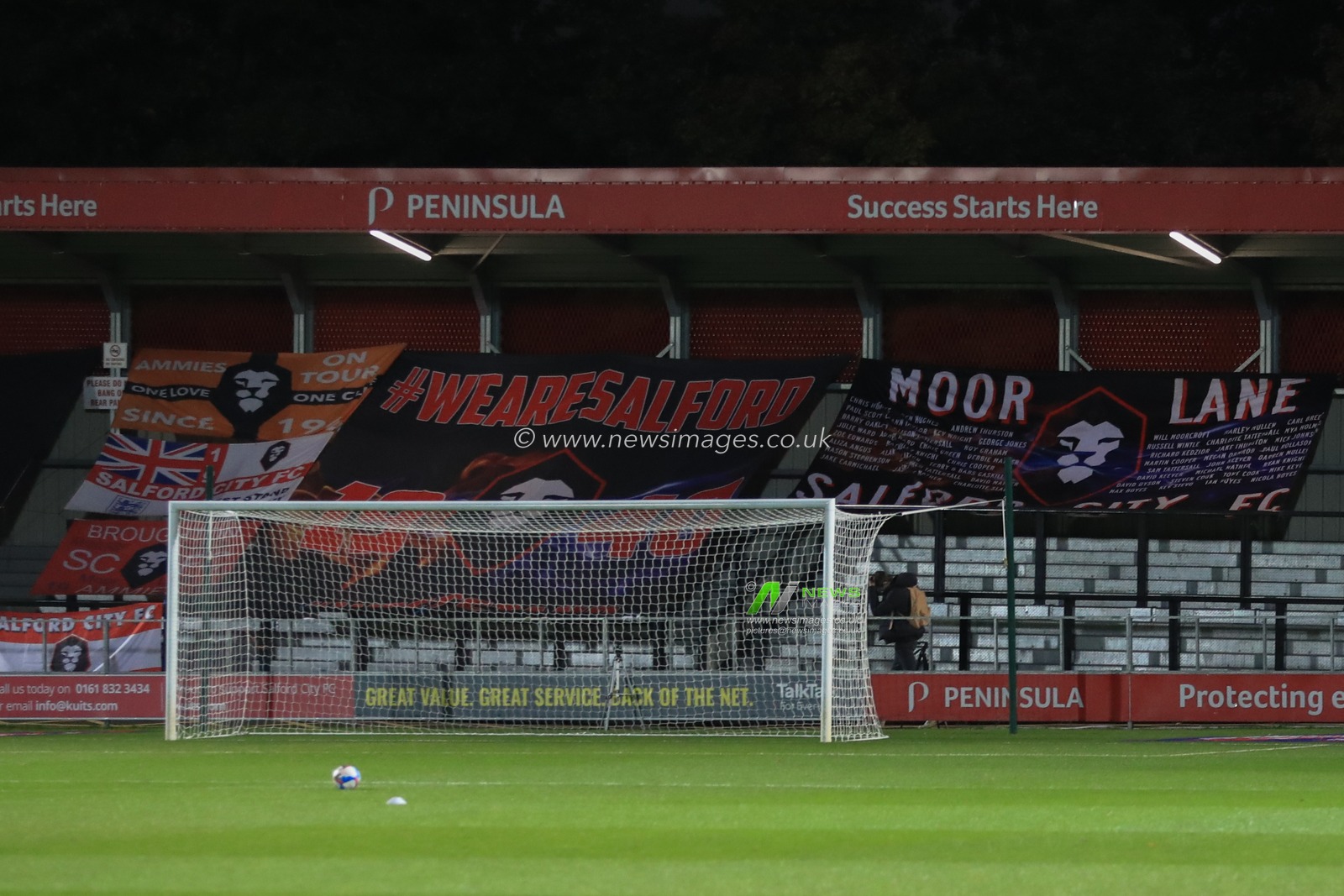 A general view of the home end at the Peninsula stadium