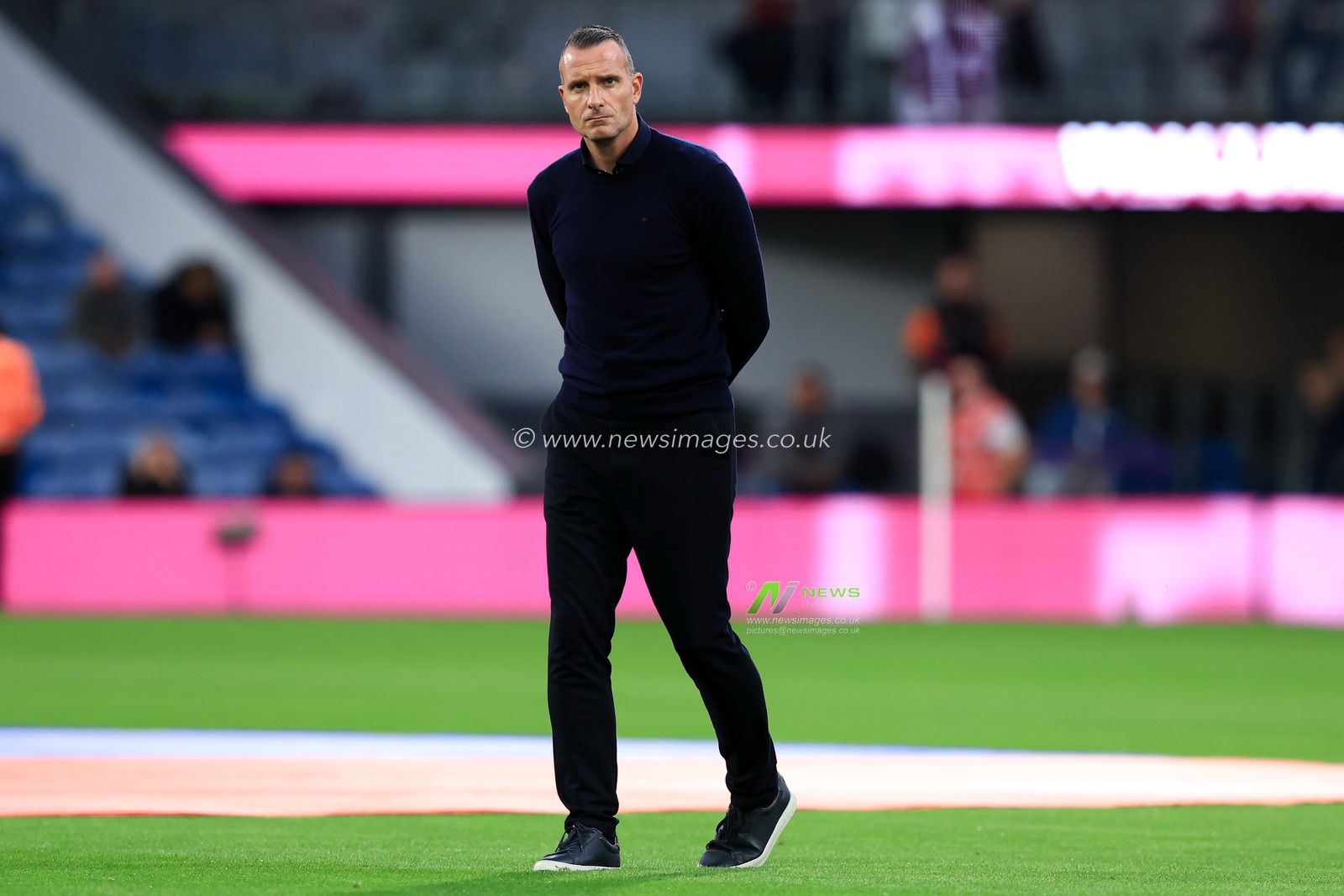 Nicky Hayen manager of Burnley watches teams warms up ahead of the Sky Bet Championship match Burnley vs Middlesbrough at Turf Moor, Burnley, United Kingdom on 02 September 2026

(Photo by Jorge Horsted/News Images)