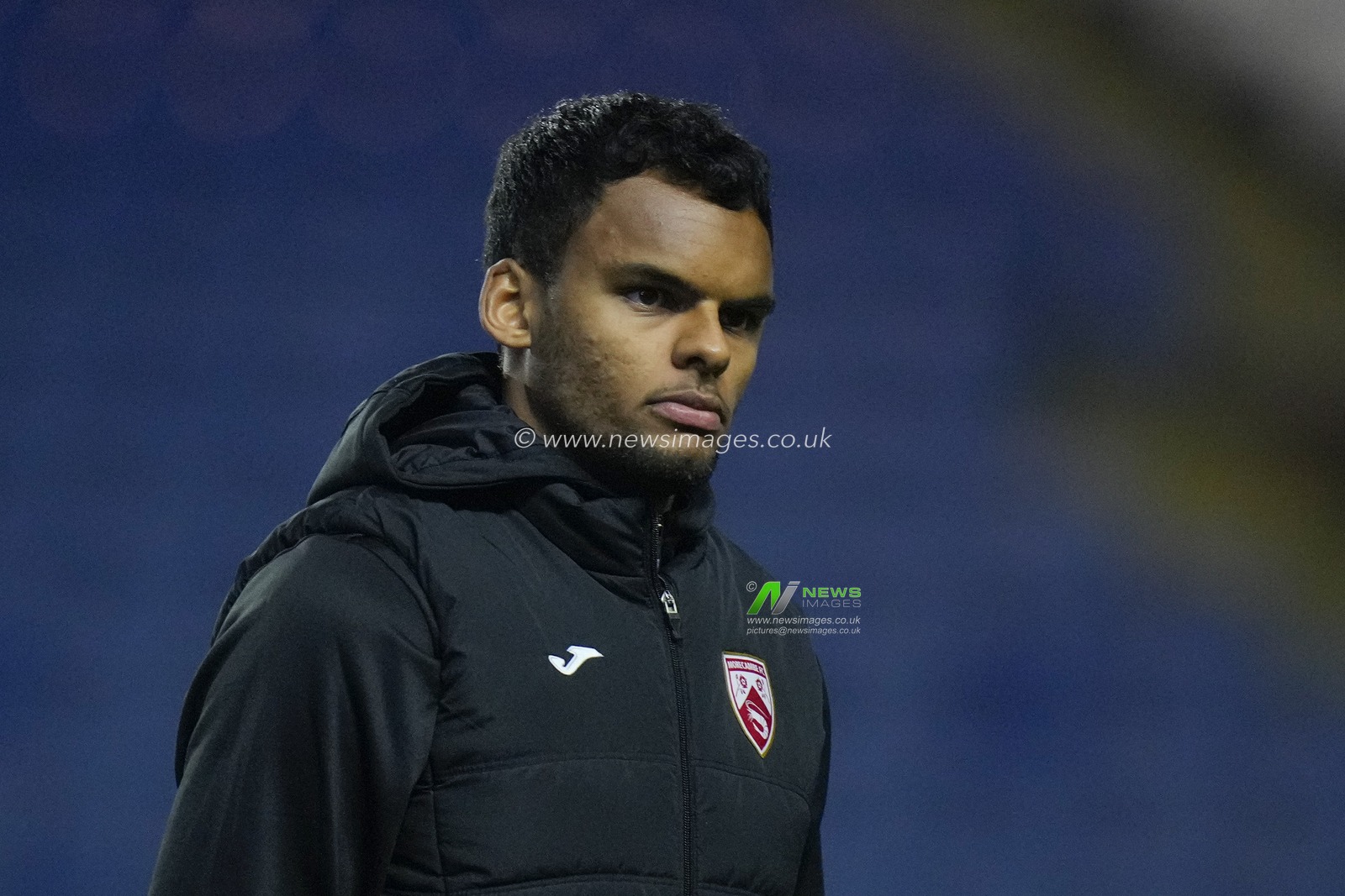Jacob Bedeau #16 of Morecambe inspects the pitch before the Sky Bet League 1 match Sheffield Wednesday vs Morecambe at Hillsborough, Sheffield, United Kingdom, 14th February 2023

(Photo by Steve Flynn/News Images)