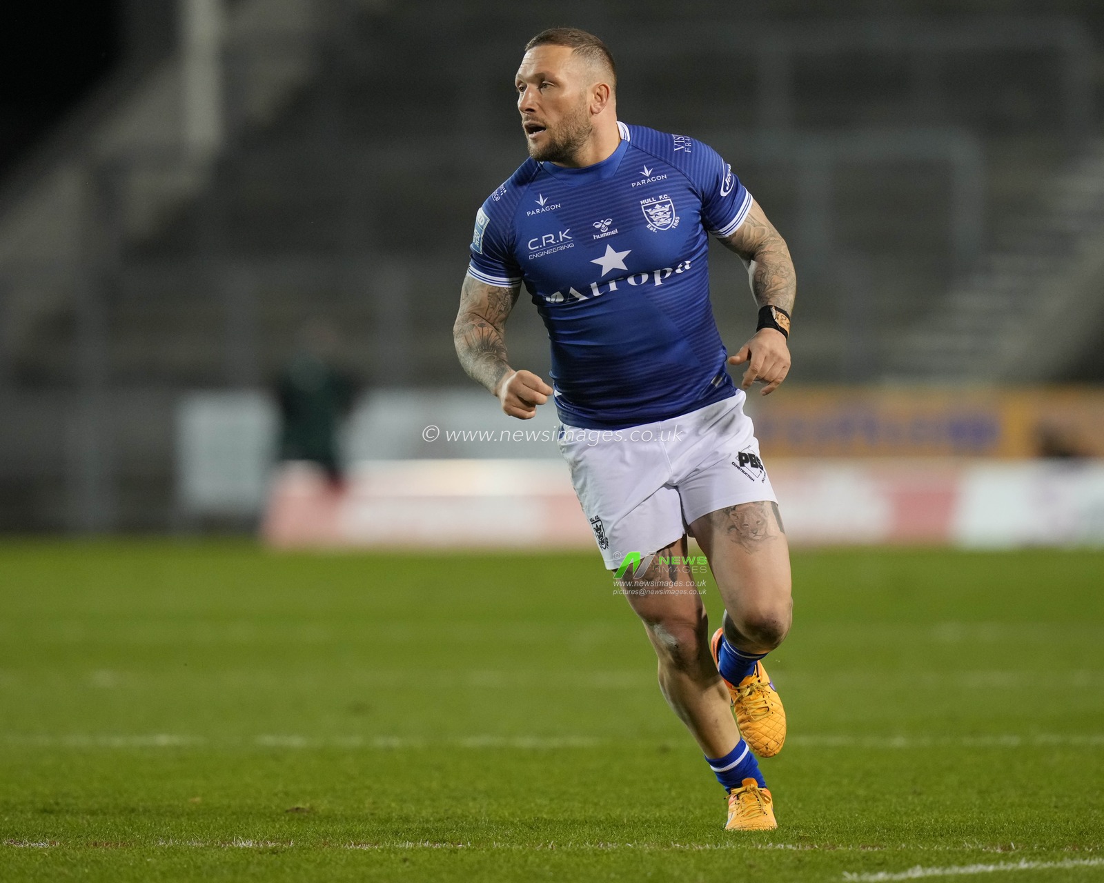 Josh Griffin #23 of Hull FC during the Betfred Super League Round 5 match St Helens vs Hull FC at Totally Wicked Stadium, St Helens, United Kingdom, 17th March 2023

(Photo by Steve Flynn/News Images)