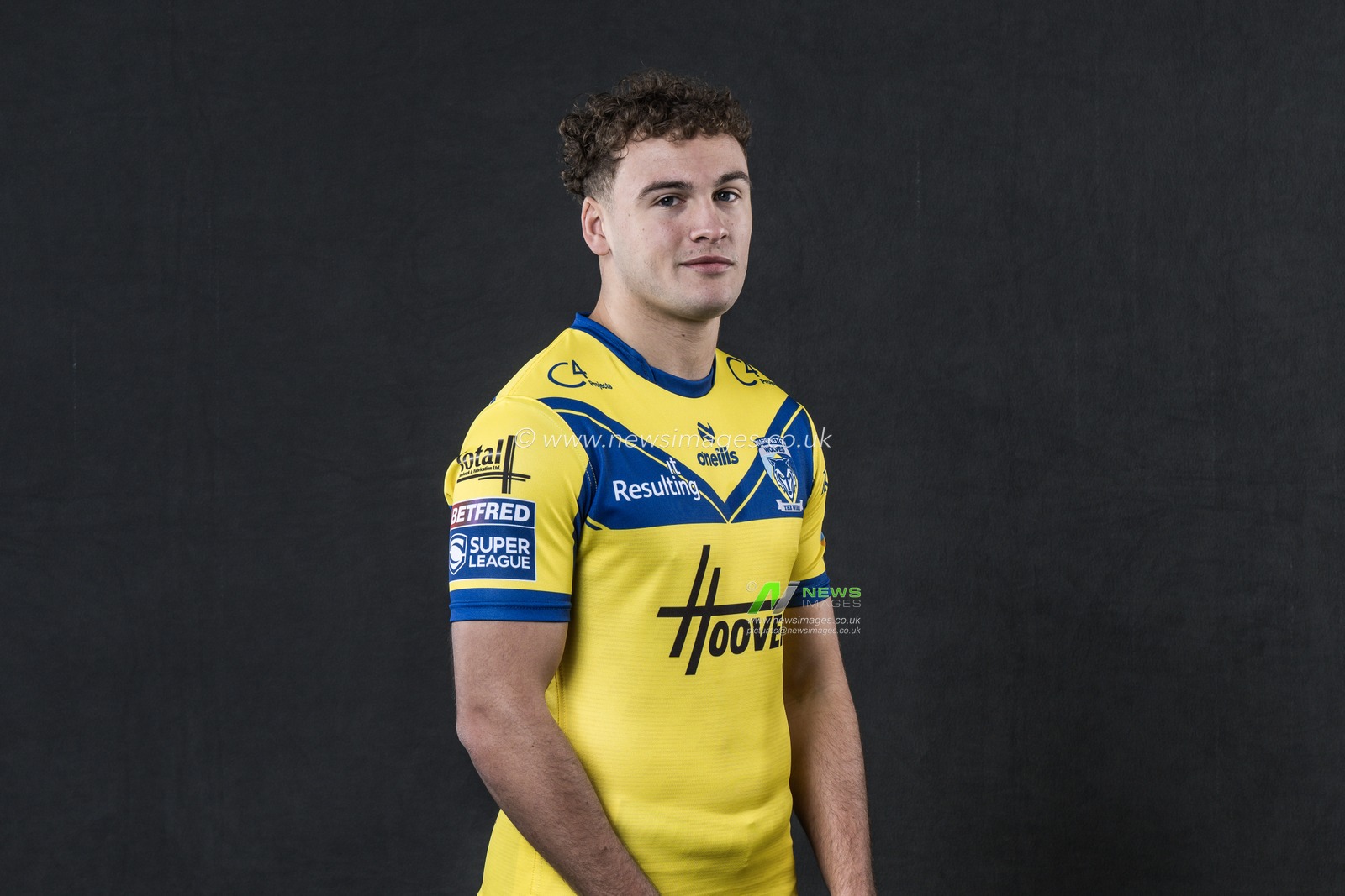 Cai Taylor-Wray in the Home kit during the Warrington Wolves Team media day at Warrington wolves training centre, Warrington, United Kingdom, 16th January 2025

(Photo by Craig Thomas/News Images)