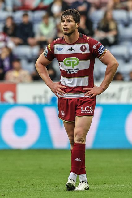 Ethan Havard of Wigan Warriors during the Betfred Super League round 20 match Wigan Warriors vs Catalans Dragons at The Brick Community Stadium, Wigan, United Kingdom, 25th July 2025

(Photo by Alfie Cosgrove/News Images)