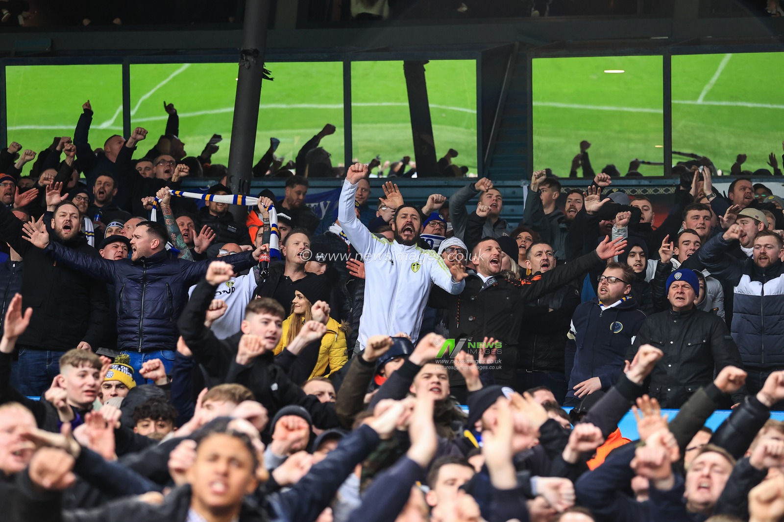 Leeds United fans during the game