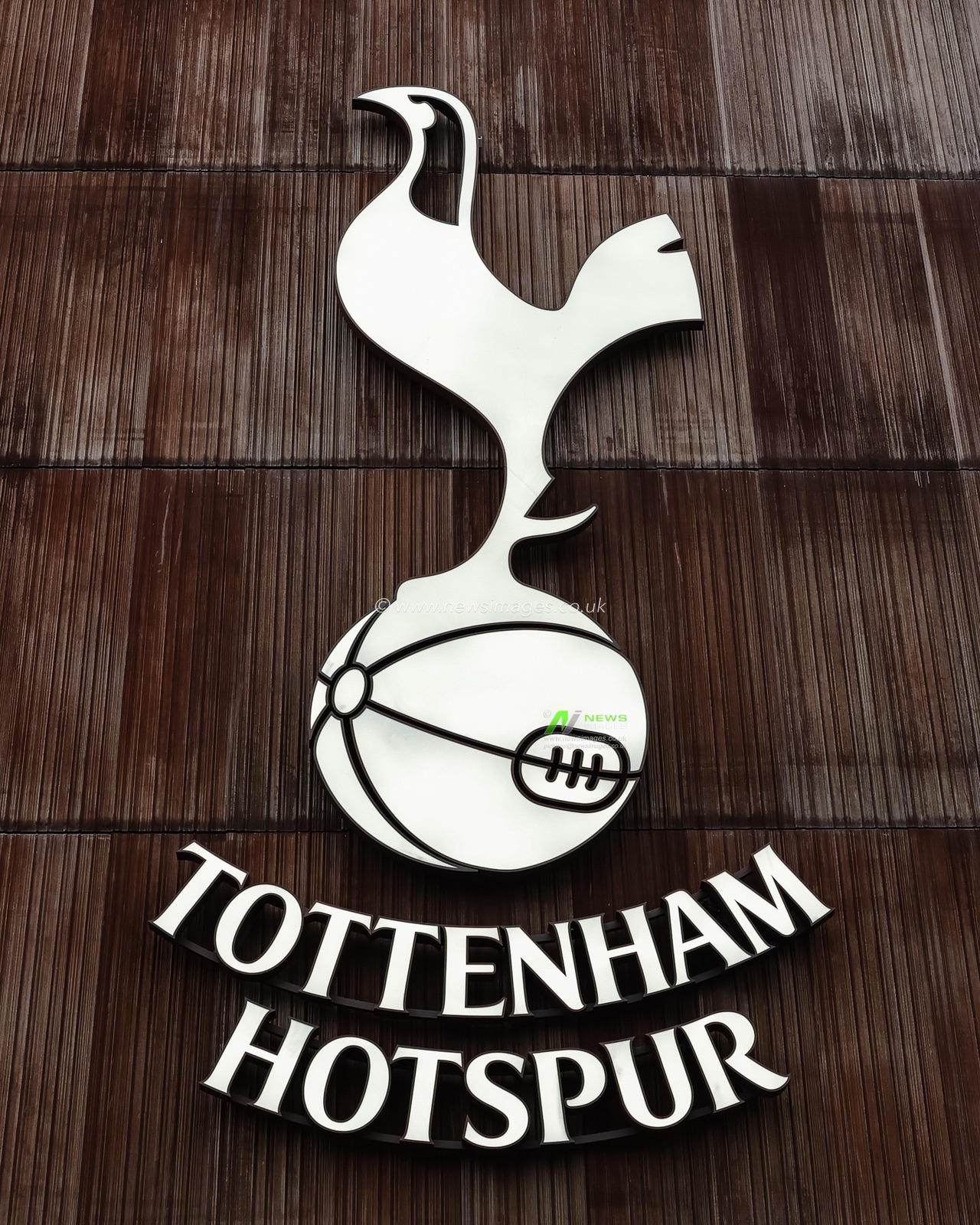 Tottenham Hotspur logo on the side of The Tottenham Hotspur Stadium during the Carabao Cup Semi-Finals First Leg Tottenham Hotspur vs Liverpool at Tottenham Hotspur Stadium, London, United Kingdom, 8th January 2025

(Photo by Mark Cosgrove/News Images)