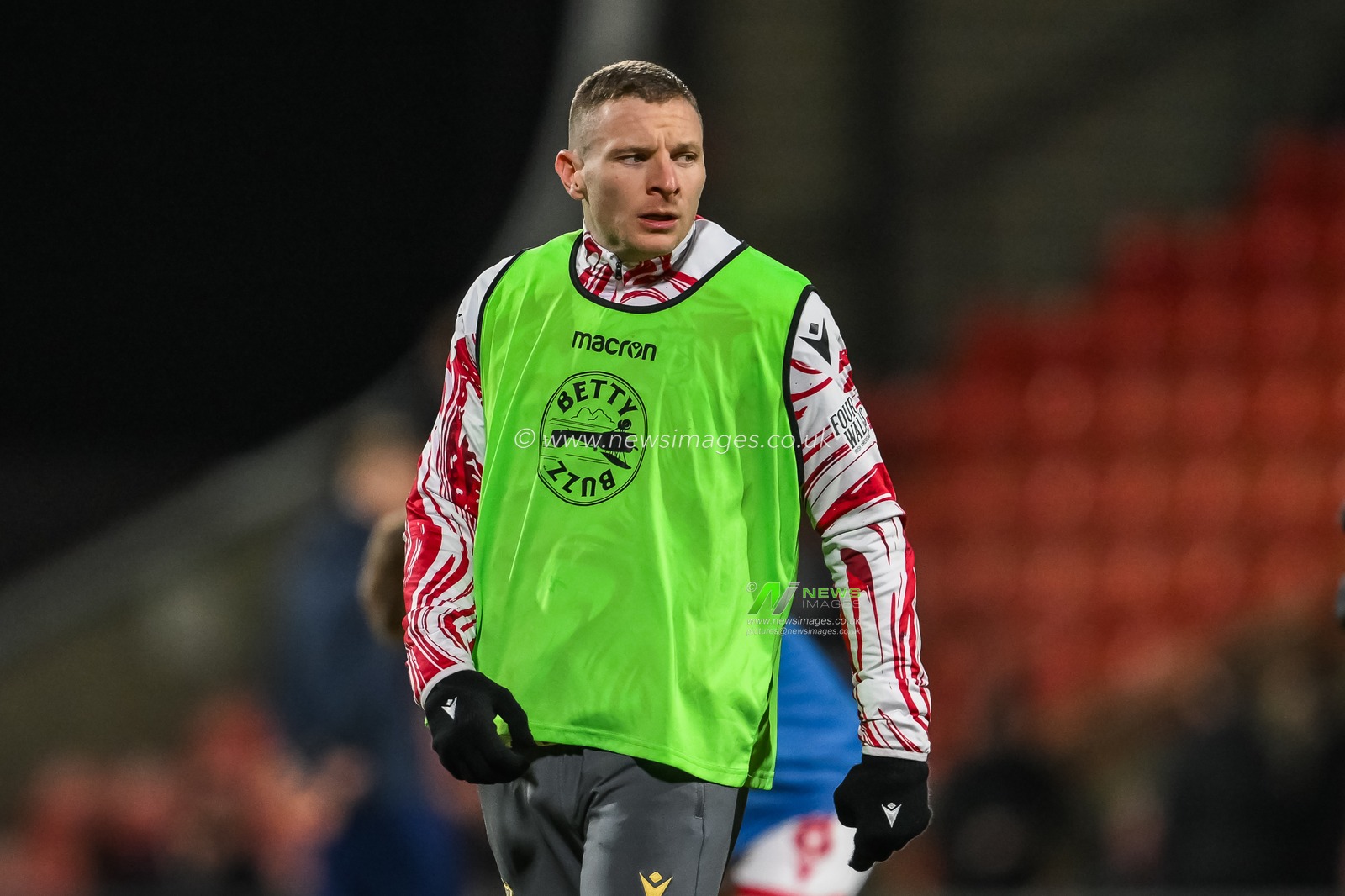 Paul Mullin of Wrexham during the pre-game warmup ahead of the Sky Bet League 1 match Wrexham vs Birmingham City at SToK Cae Ras, Wrexham, United Kingdom, 23rd January 2025

(Photo by Craig Thomas/News Images)