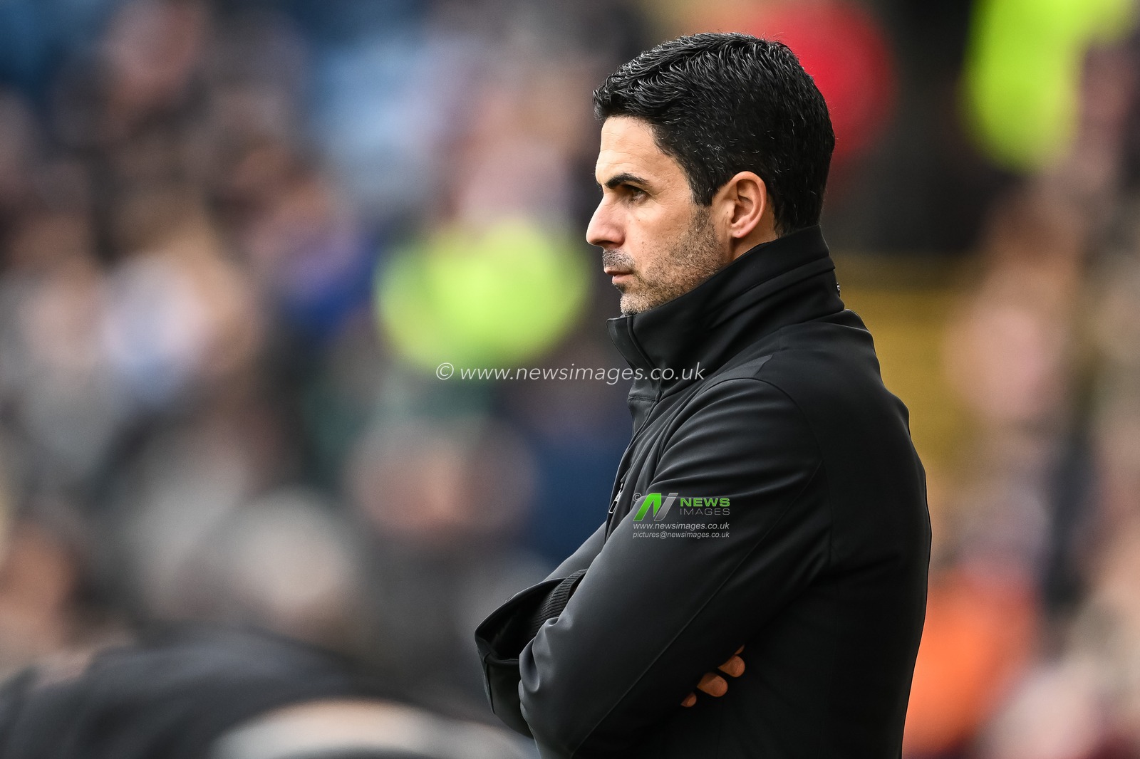 Mikel Arteta Manager of Arsenal during the Premier League match Burnley vs Arsenal at Turf Moor, Burnley, United Kingdom, 17th February 2024

(Photo by Craig Thomas/News Images)
