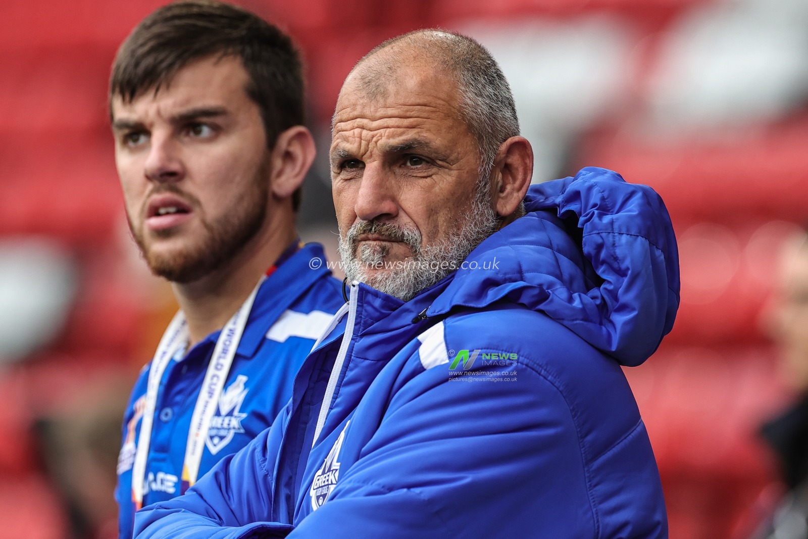 Steve Georgallis Head Coach of Greece during the Rugby League World Cup 2021 match England vs Greece at Bramall Lane, Sheffield, United Kingdom, 29th October 2022

(Photo by Mark Cosgrove/News Images)