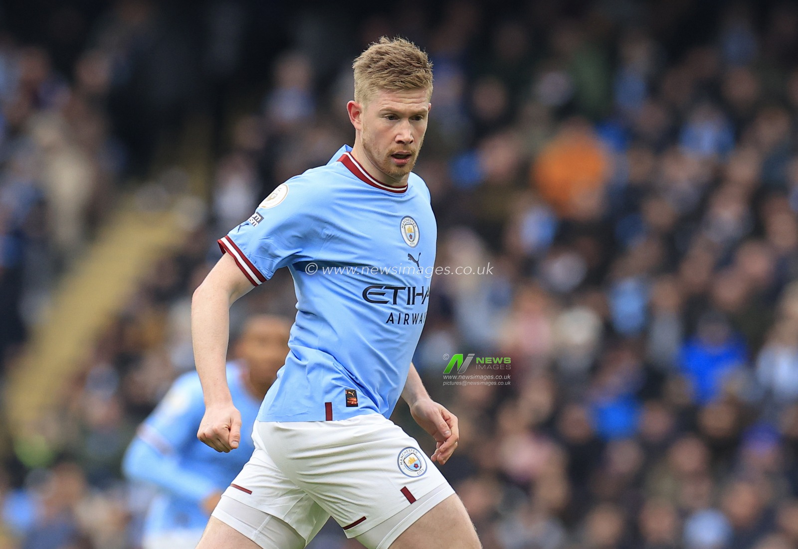 Kevin De Bruyne #17 of Manchester City in action during the Premier League match Manchester City vs Wolverhampton Wanderers at Etihad Stadium, Manchester, United Kingdom, 22nd January 2023

(Photo by Conor Molloy/News Images)