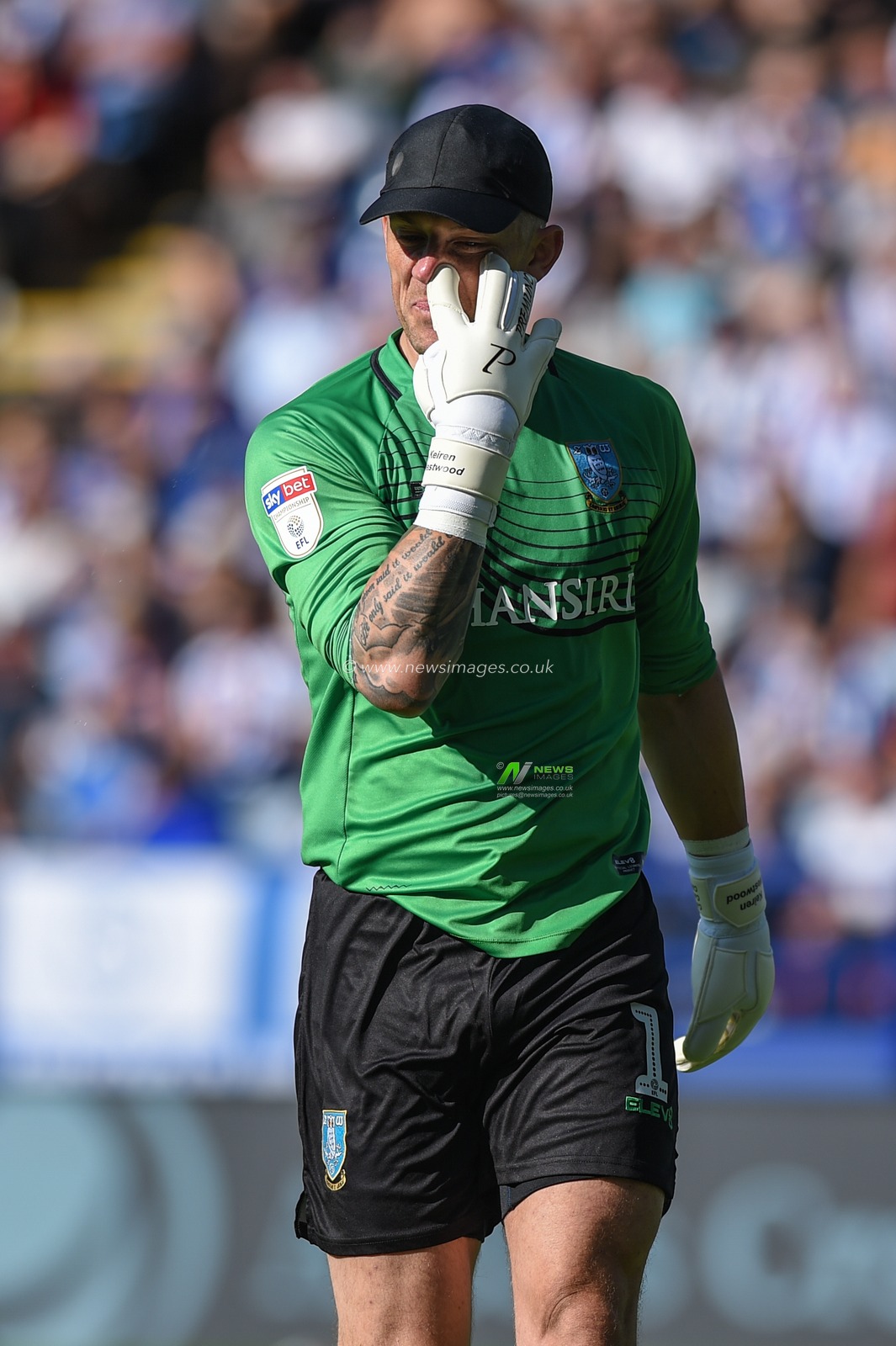 21st September 2019 , Hillsborough, Sheffield, England; Sky Bet Championship, Sheffield Wednesday vs Fulham : 
Credit: Dean Williams/News Images, Goalkeeper Keiren Westwood (1) of Sheffield Wednesday 
English Football League images are subject to DataCo Licence