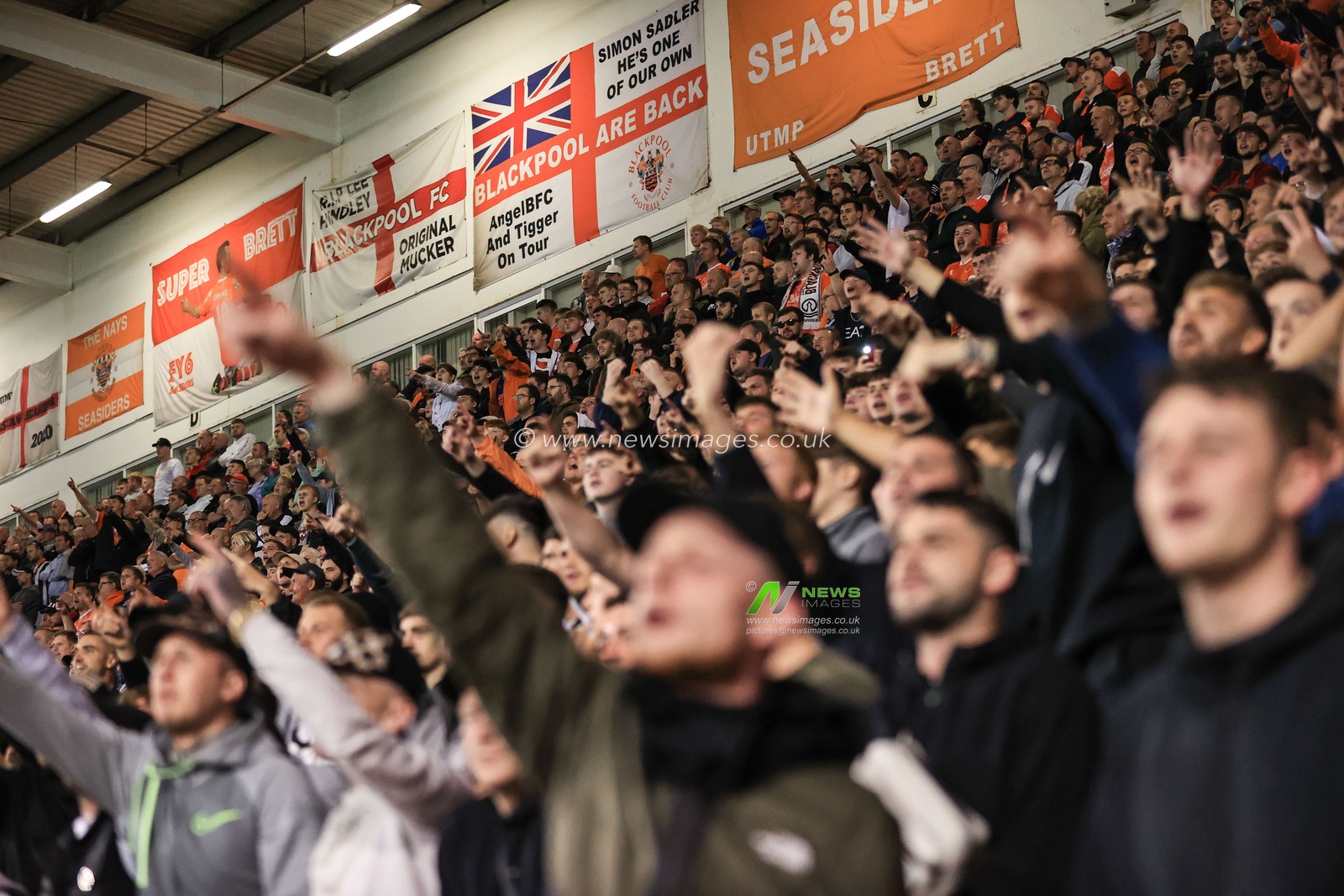 Blackpool fans sing away