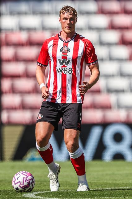 Daniel Ballard of Sunderland during the Pre-season friendly match Sunderland vs Real Betis at Stadium Of Light, Sunderland, United Kingdom, 2nd August 2025

(Photo by Alfie Cosgrove/News Images)