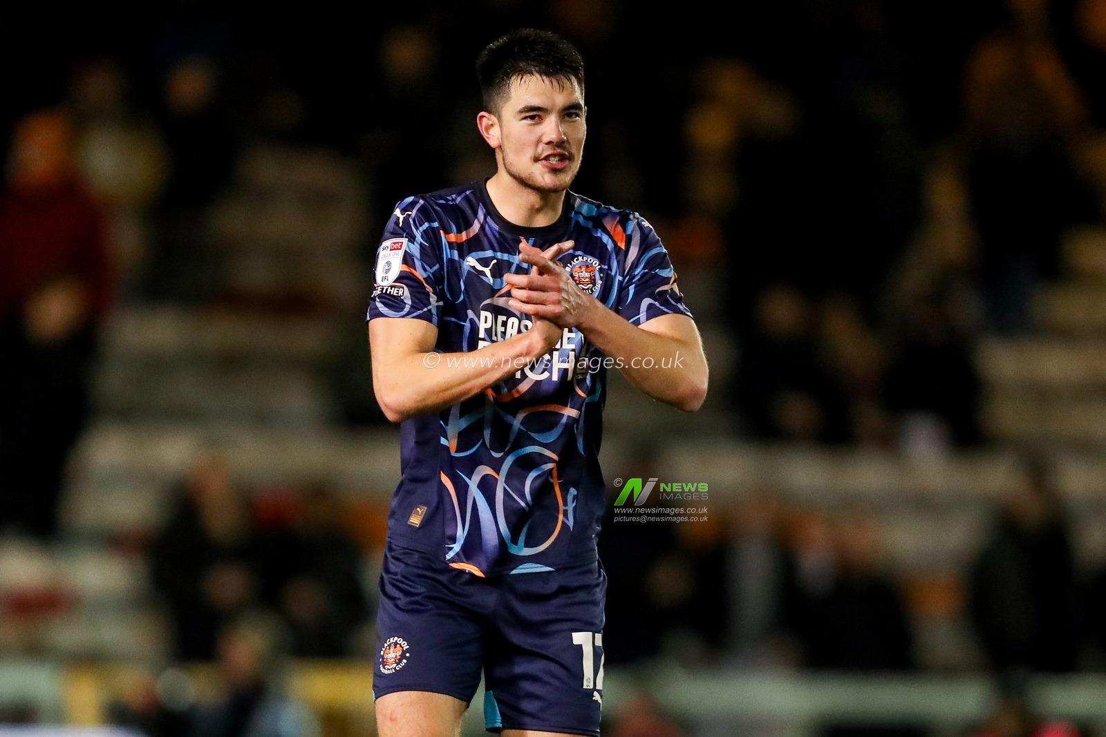 Elkan Baggott of Blackpool reacts during the Sky Bet League 1 match Lincoln City vs Blackpool at Gelder Group Sincil Bank Stadium, Lincoln, United Kingdom, 28th January 2025

(Photo by Izzy Poles/News Images)