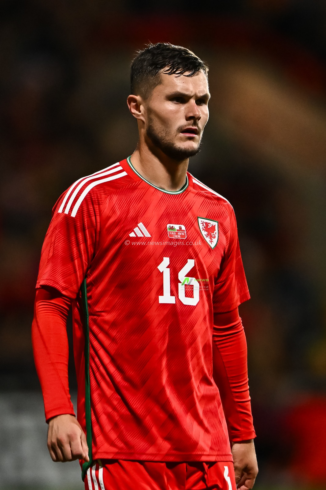 Liam Cullen of Wales during the International Friendly match Wales vs Gibraltar at SToK Cae Ras, Wrexham, United Kingdom, 11th October 2023

(Photo by Craig Thomas/News Images)