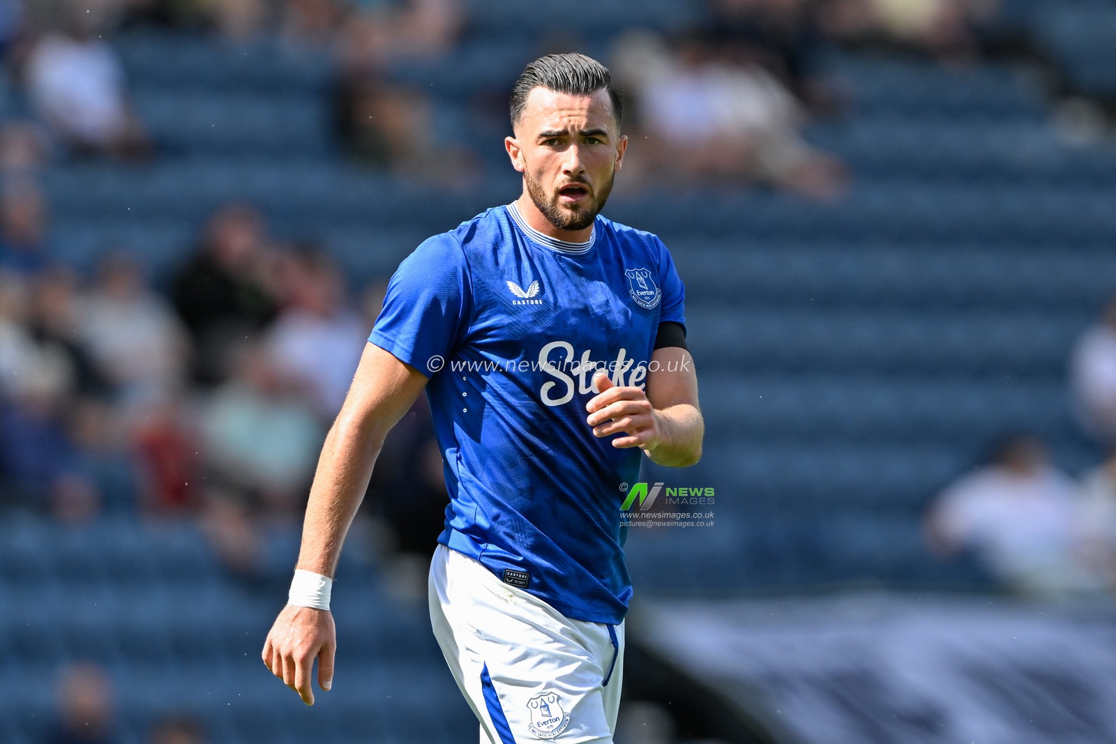 Jack Harrison of Everton during the Pre-season friendly match Preston North End vs Everton at Deepdale, Preston, United Kingdom, 3rd August 2024

(Photo by Cody Froggatt/News Images)