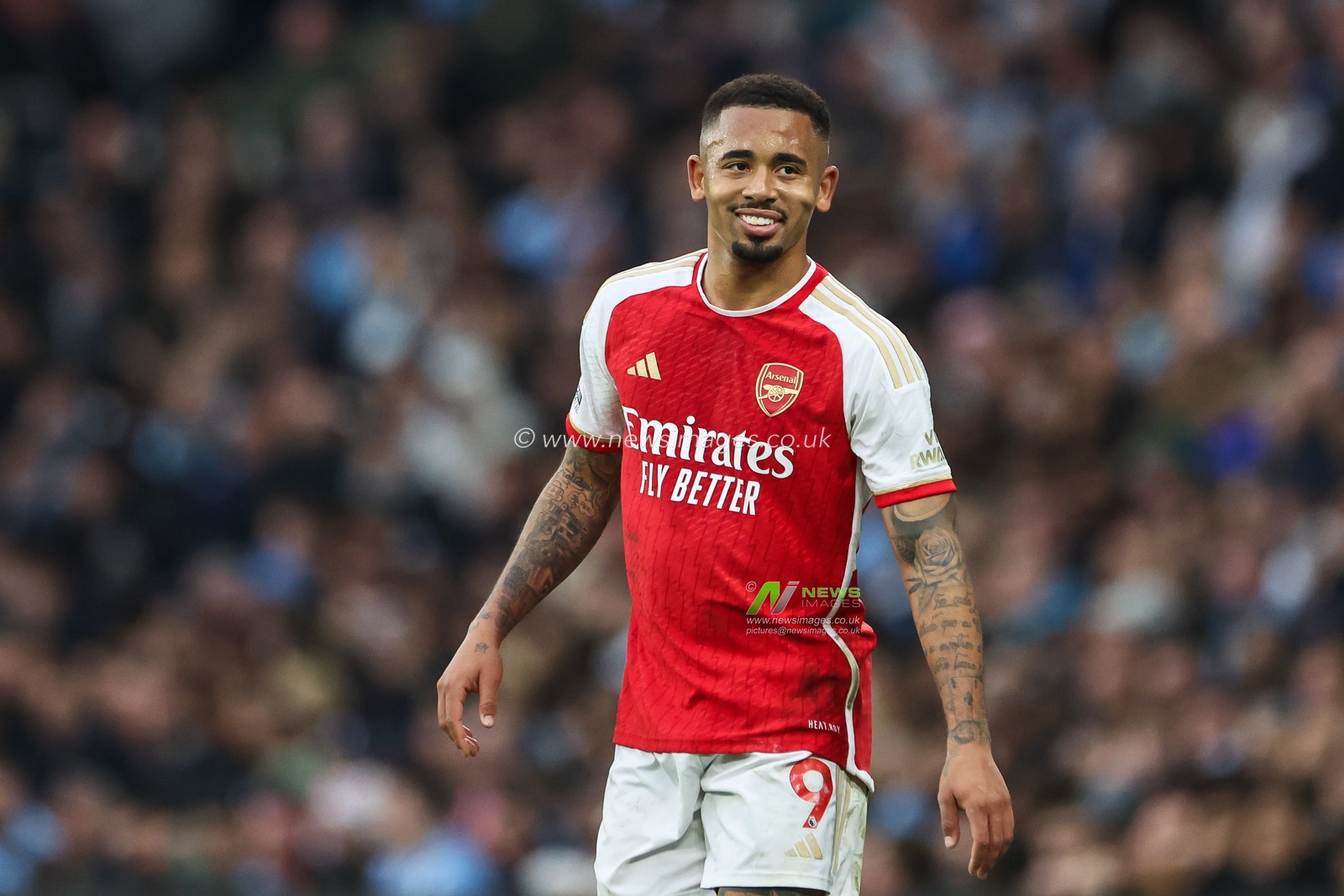 Gabriel Jesus of Arsenal during the Premier League match Manchester City vs Arsenal at Etihad Stadium, Manchester, United Kingdom, 31st March 2024

(Photo by Mark Cosgrove/News Images)