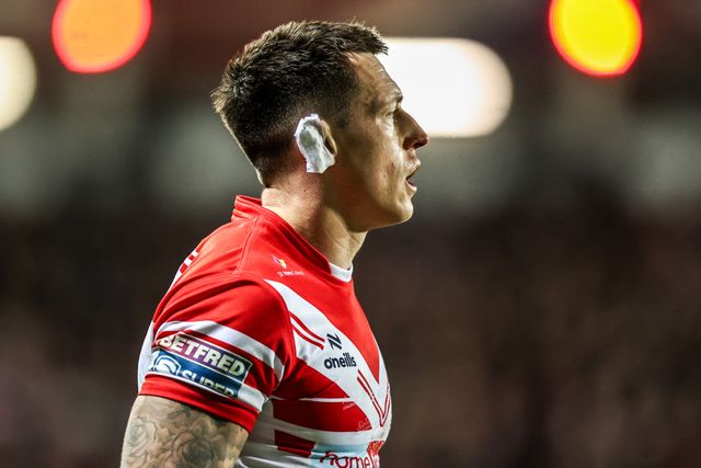 Deon Cross of St Helens during the Betfred Super League match St Helens vs Leigh Leopards at The BrewDog Stadium, St Helens, United Kingdom on 20 February 2026

(Photo by Alfie Cosgrove/News Images)