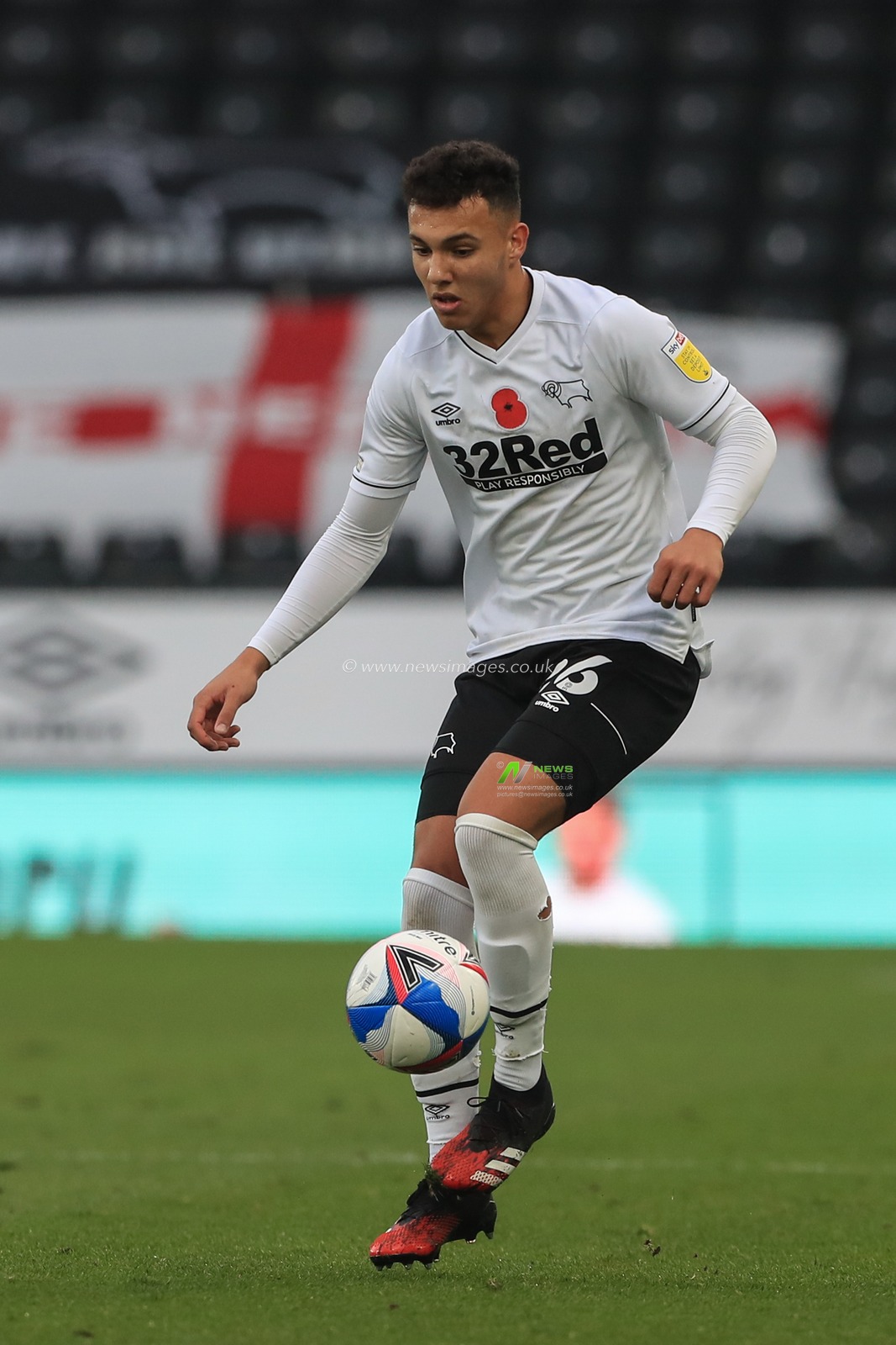Lee Buchanan #26 of Derby County in action during the game