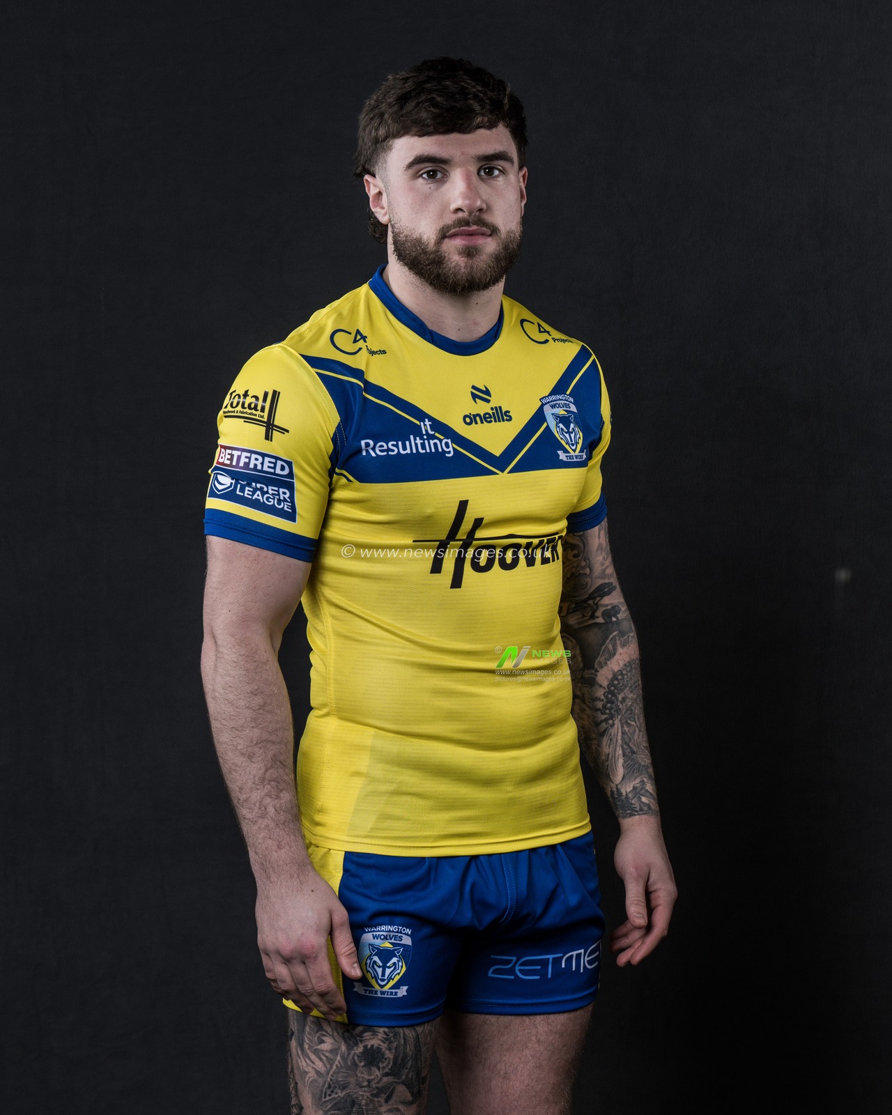 Connor Wrench in the Home kit during the Warrington Wolves Team media day at Warrington wolves training centre, Warrington, United Kingdom, 16th January 2025

(Photo by Craig Thomas/News Images)