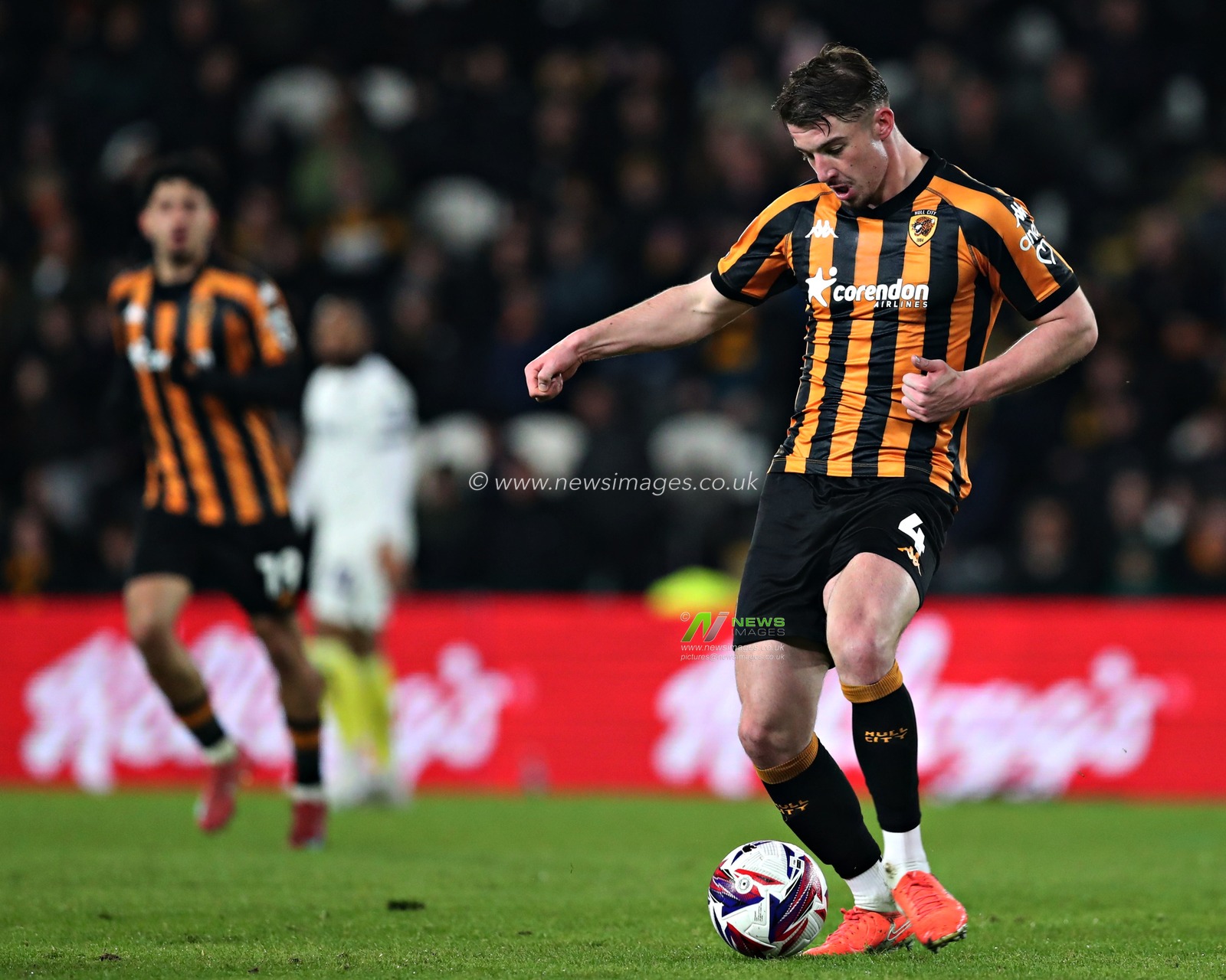 Charlie Hughes of Hull City during the Sky Bet Championship match Hull City vs Oxford United at MKM Stadium, Hull, United Kingdom, 12th March 2025

(Photo by Sam Eaden/News Images)