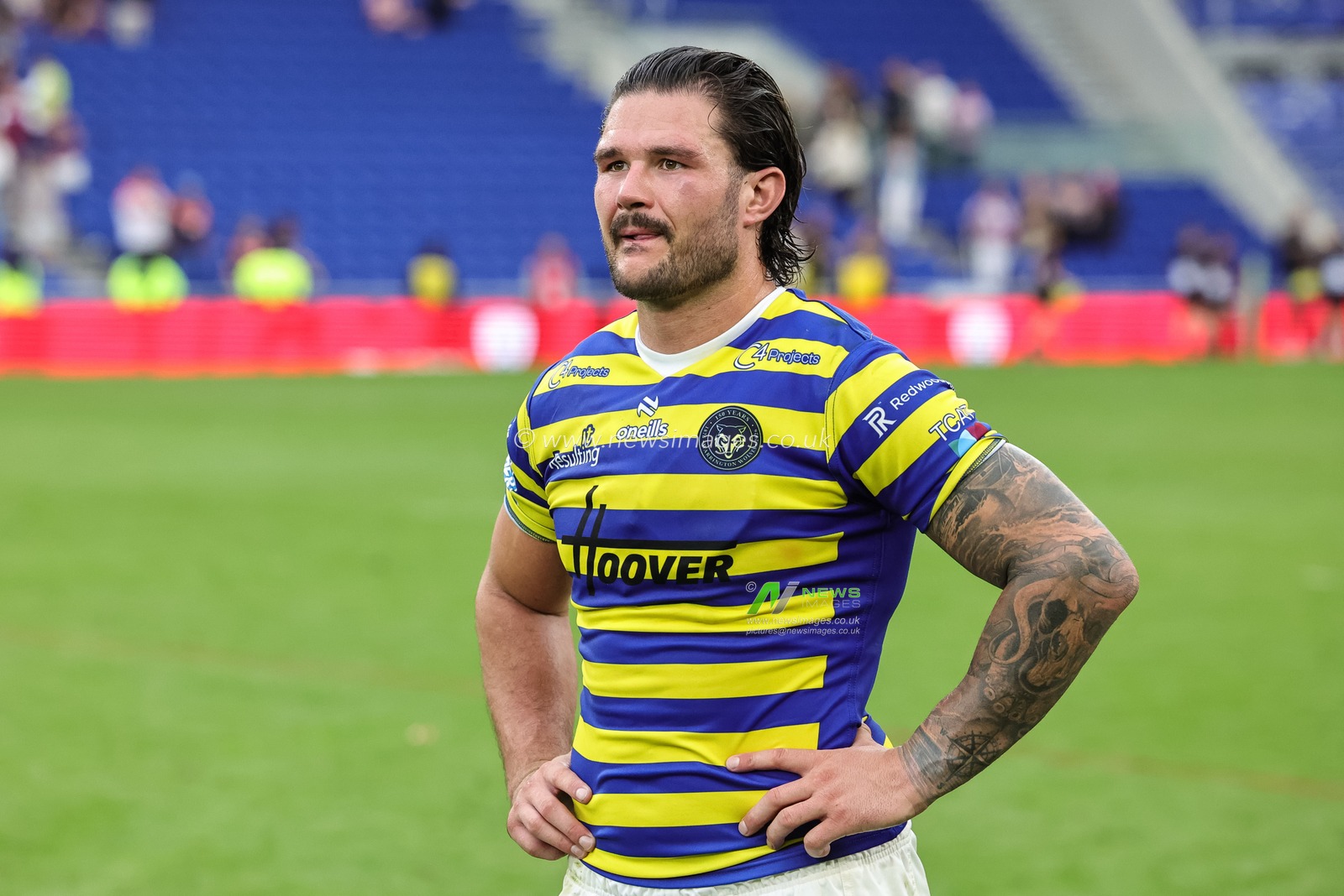 A dejected James Bentley of Warrington Wolves during the Betfred Super League Magic Weekend match Leigh Leopards vs Warrington Wolves at Hill Dickinson Stadium, Liverpool, United Kingdom on 04 July 2026

(Photo by Mark Cosgrove/News Images)