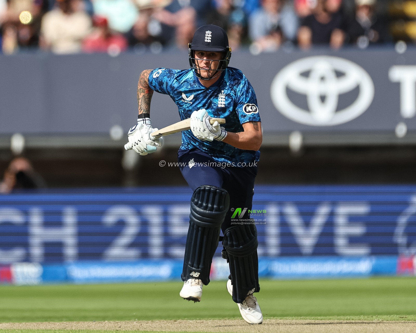 Brydon Carse of England makes two runs during the 1st Metro Bank ODI England vs West Indies at Edgbaston, Birmingham, United Kingdom, 29th May 2025

(Photo by Mark Cosgrove/News Images)