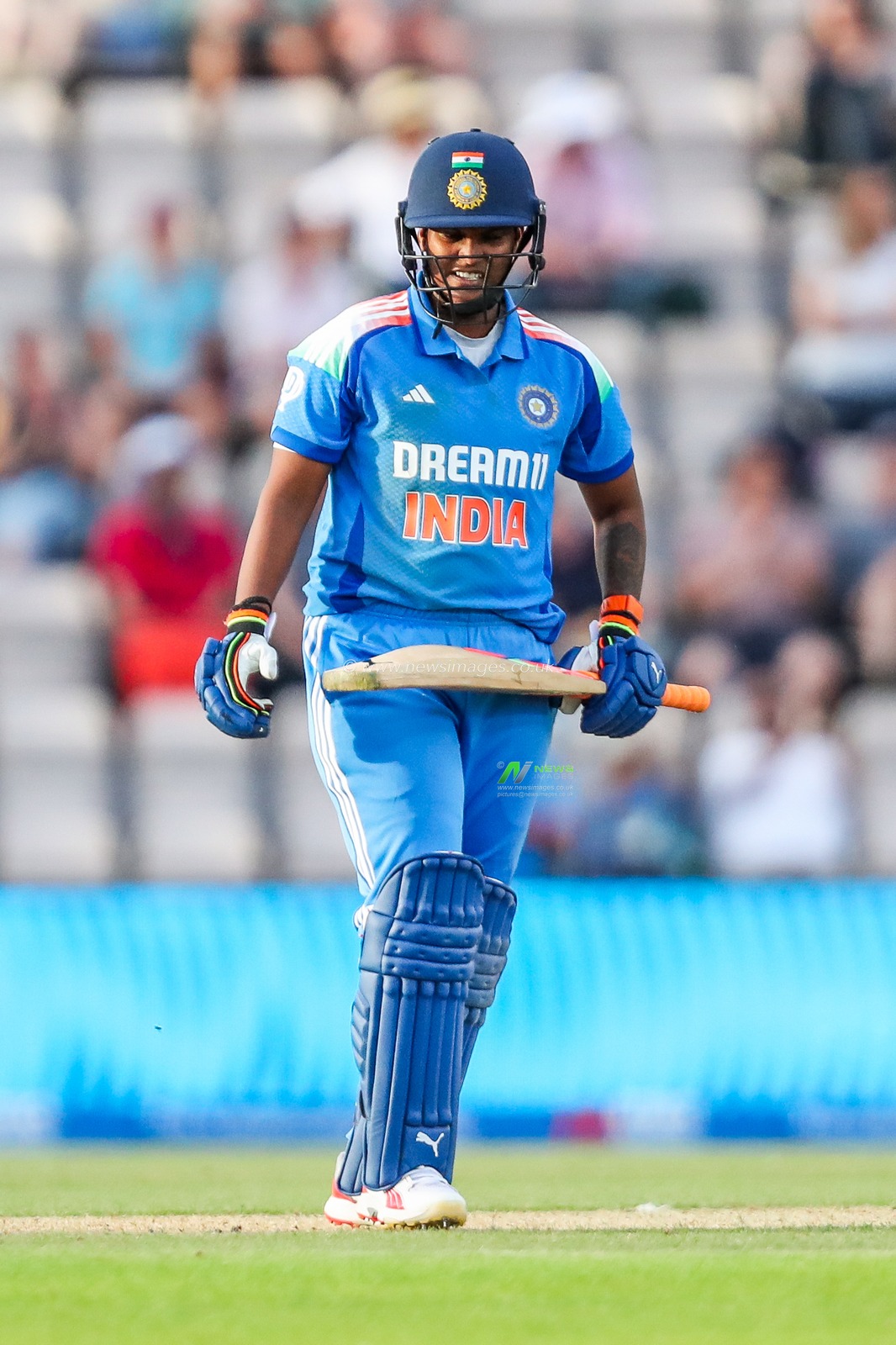 Deepti Sharma of India celebrates a half century during the 1st Metro Bank One Day International match England Women vs India Women at The Utilita Bowl, Southampton, United Kingdom, 16th July 2025

(Photo by Izzy Poles/News Images)