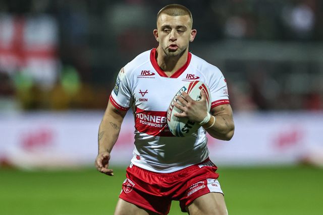 Mikey Lewis of Hull KR during the Betfred Super League round 6 match Hull KR vs St Helens at Sewell Group Craven Park, Hull, United Kingdom on 27 March 2026

(Photo by Alfie Cosgrove/News Images)
