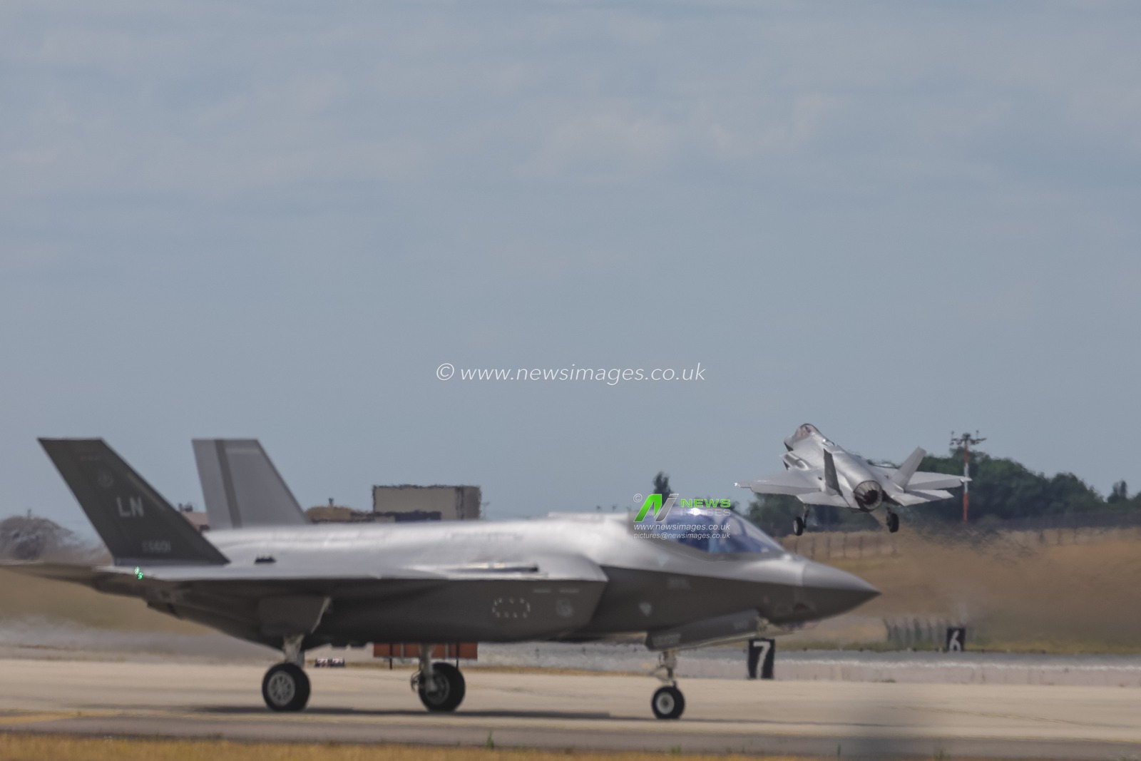 United States Air Force Lockheed Martin F-35 fifth-generation fighter takeoff at RAF Lakenheath, Lakenheath, United Kingdom, 26th June 2025

(Photo by Mark Cosgrove/News Images)